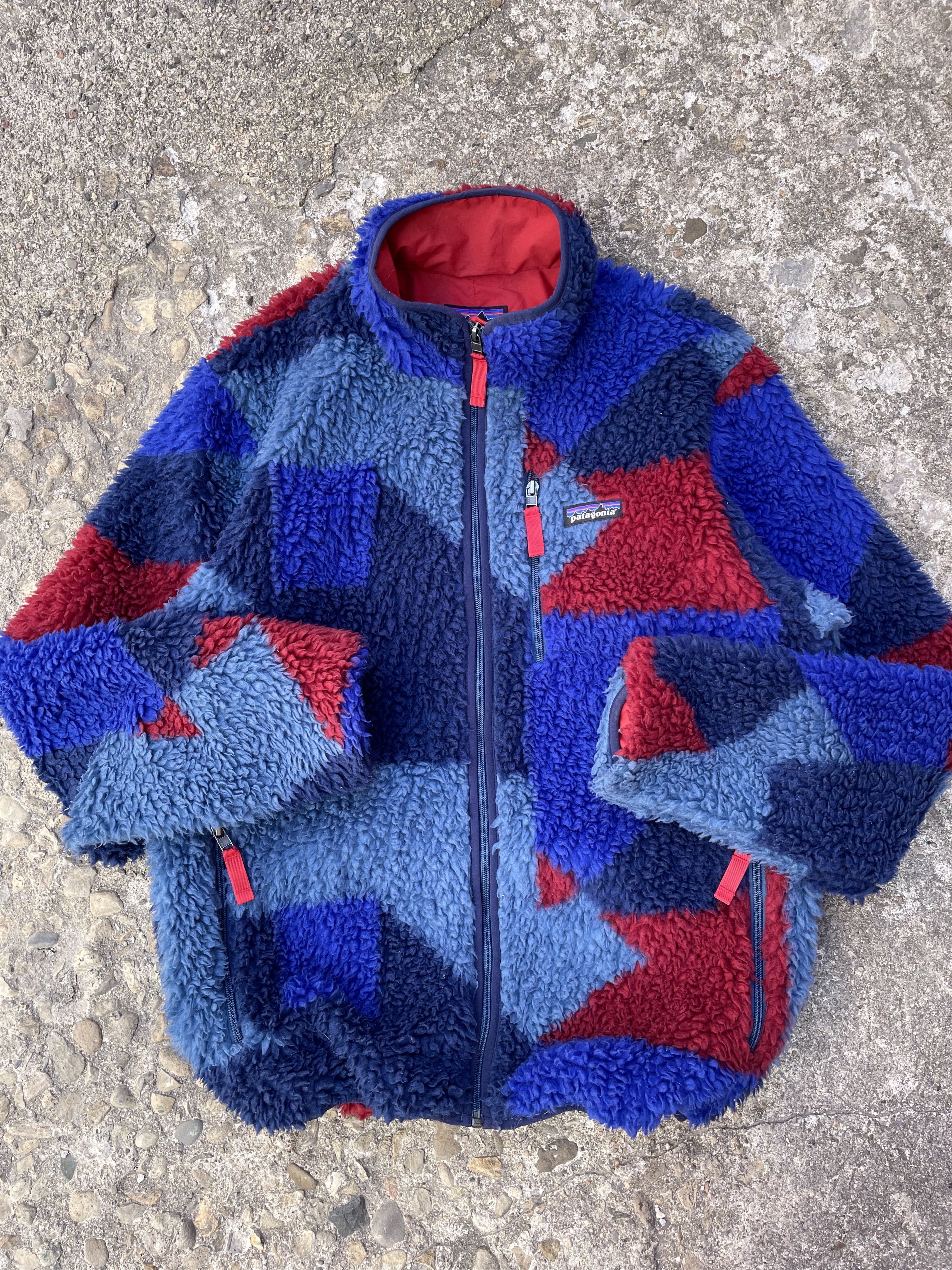 Patagonia × Vintage 2013/2014 Patagonia Retro X Patterned Deep Pile Fleece Size US L / EU 52-54 / 3 - 3 Thumbnail