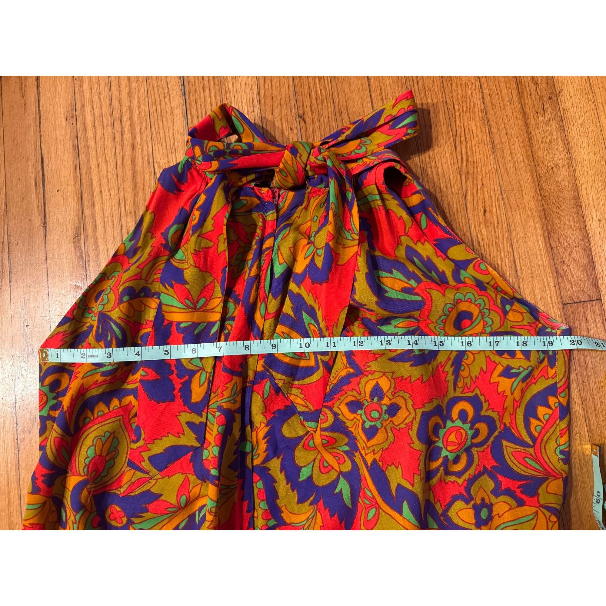 Other Vintage Hawaiian Casuals by Stan Hicks Maxi Dress – Mock Nec Size L / US 10 / IT 46 - 5 Thumbnail