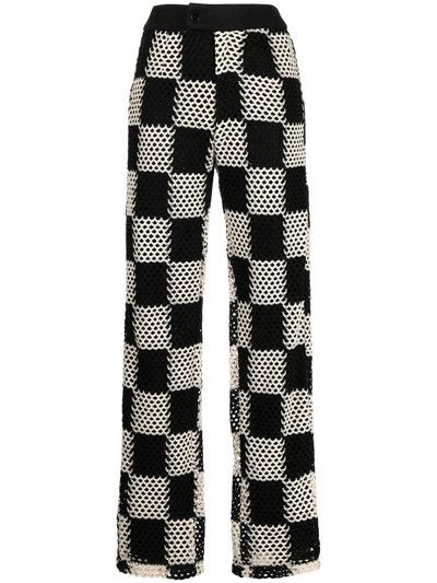 image of De La Vali O1Mle0524 Rico Crochet Trouser In Black/white, Women's (Size 26)
