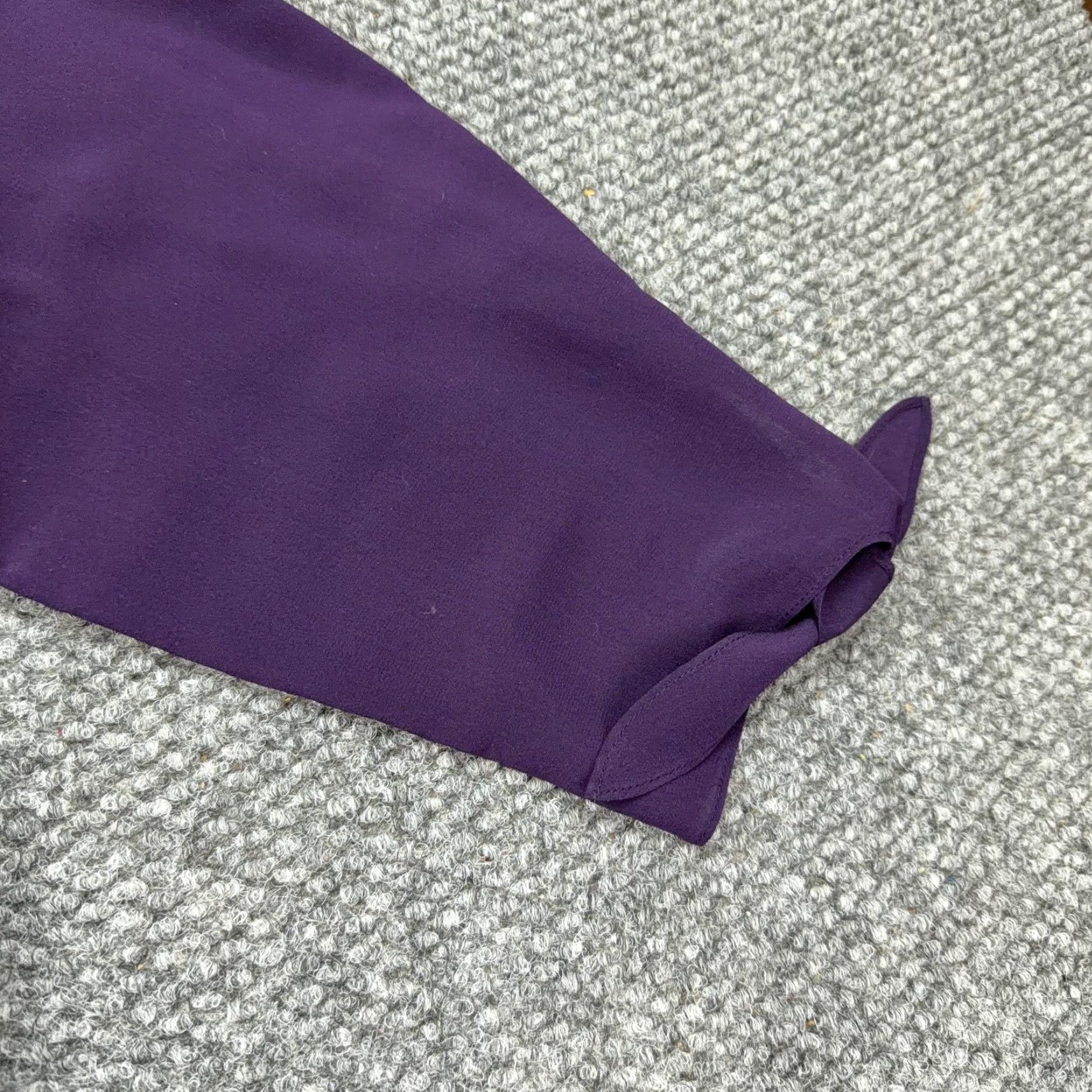 Madewell Madewell Shift Dress Womens 6 Purple Silk Off Shoulder Cold Shoulder Tie Sleeve Short 3/4 Sleeve Solid Casual Party Womens Size M / US 6-8 / IT 42-44 - 4 Thumbnail