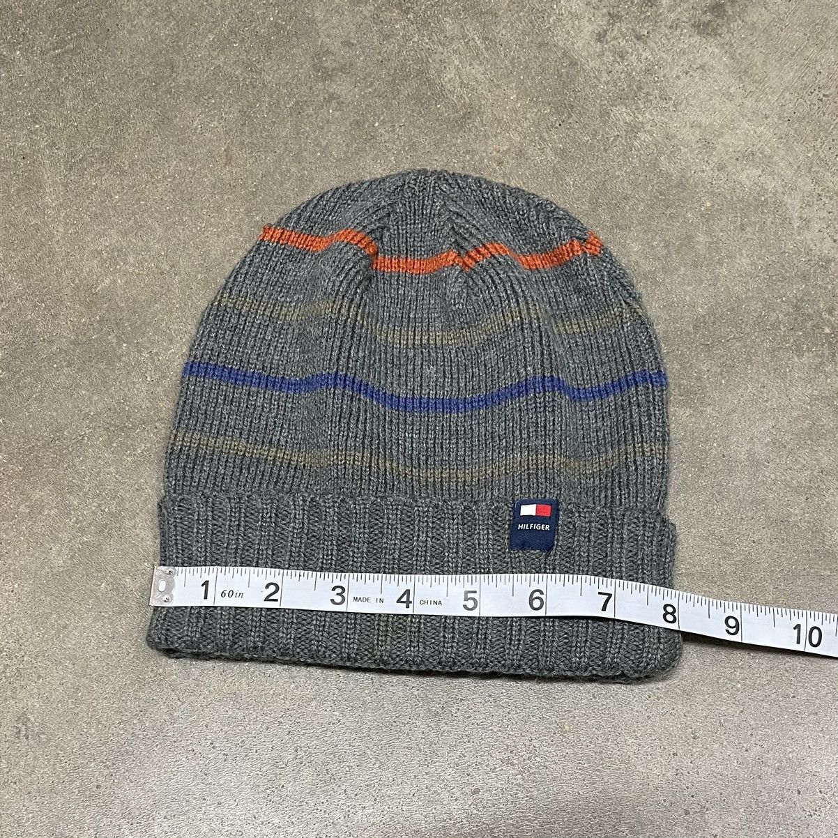 Tommy Hilfiger Tommy Hilfiger Beanie Striped Acrylic Wool Knit Ski Size ONE SIZE - 4 Thumbnail