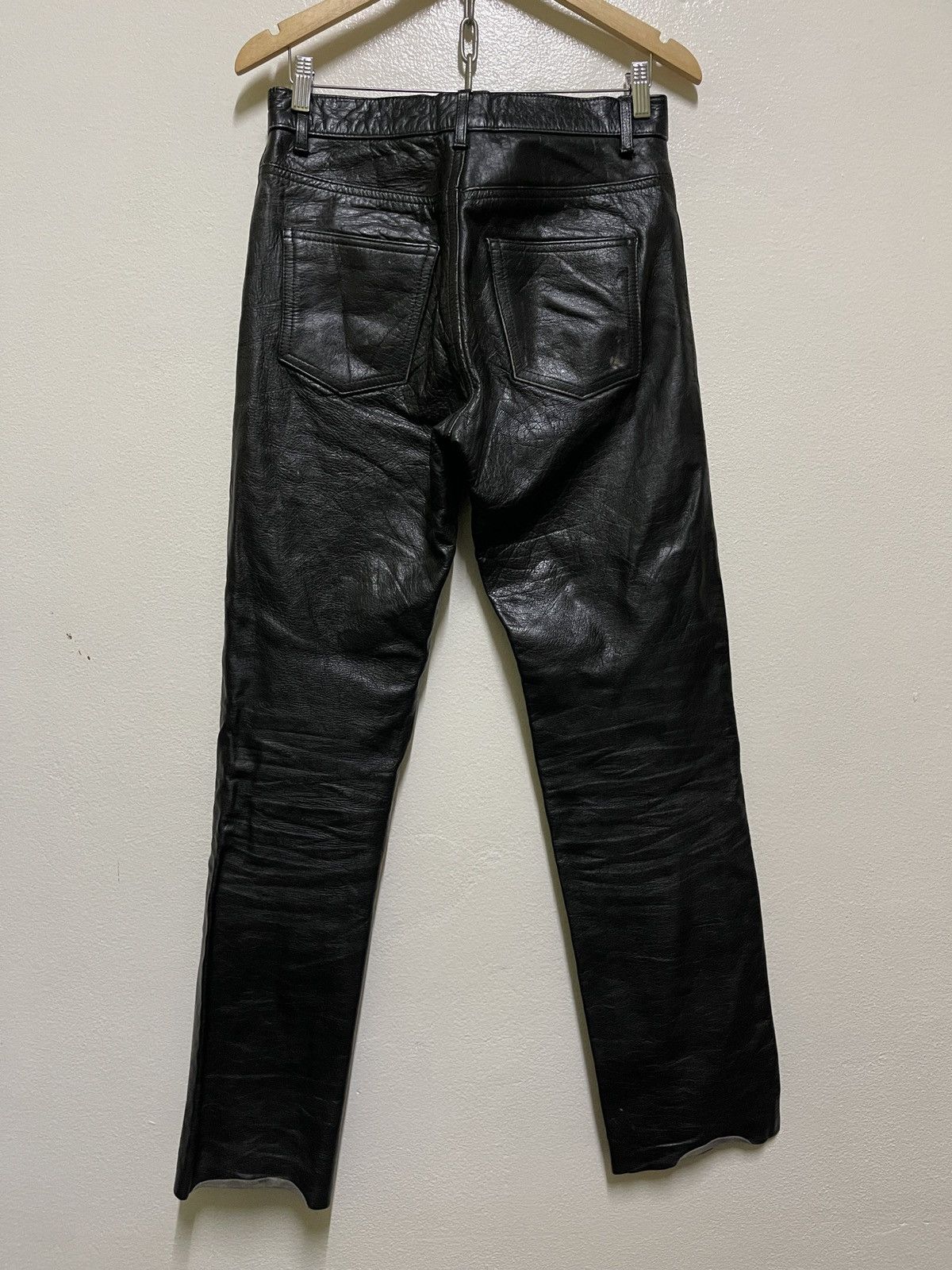 Genuine Leather × Vintage Leather Pants Biker Size US 29 - 8 Thumbnail