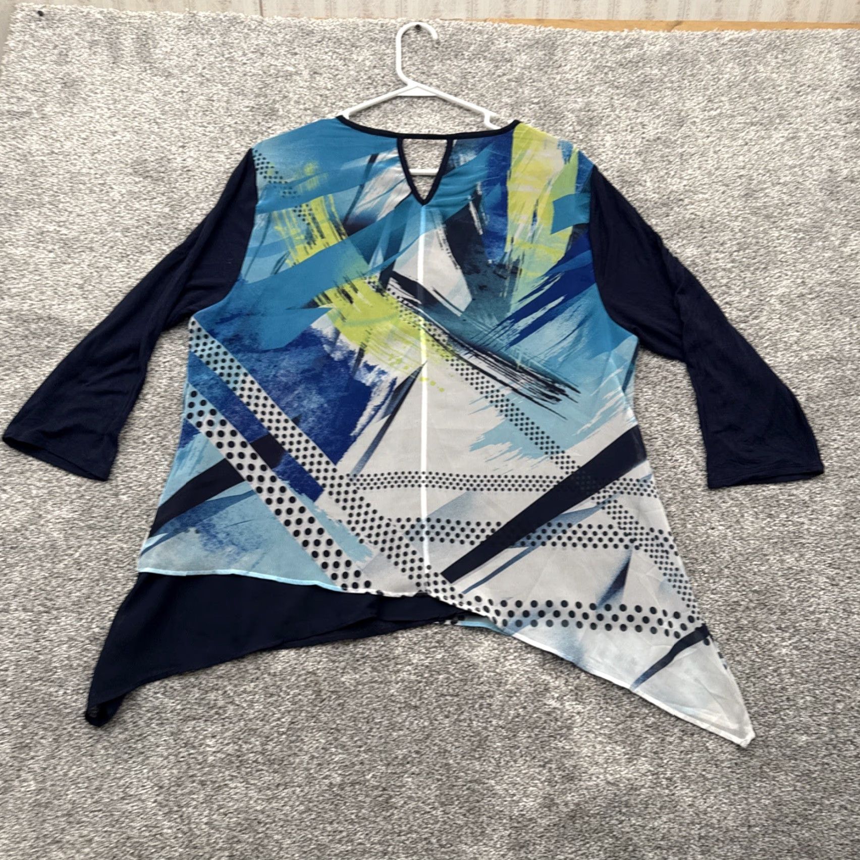 Laura Ashley Laura Ashley Blouse Size XL Womens Asymmetrical Chic Layered Lagenlook Pop Art Size XL / US 12-14 / IT 48-50 - 4 Thumbnail