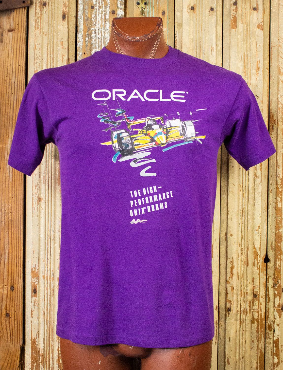 Vintage Vintage Oracle Team Unix F1 Racing Graphic T Shirt 80s Size US L / EU 52-54 / 3 - 1 Thumbnail