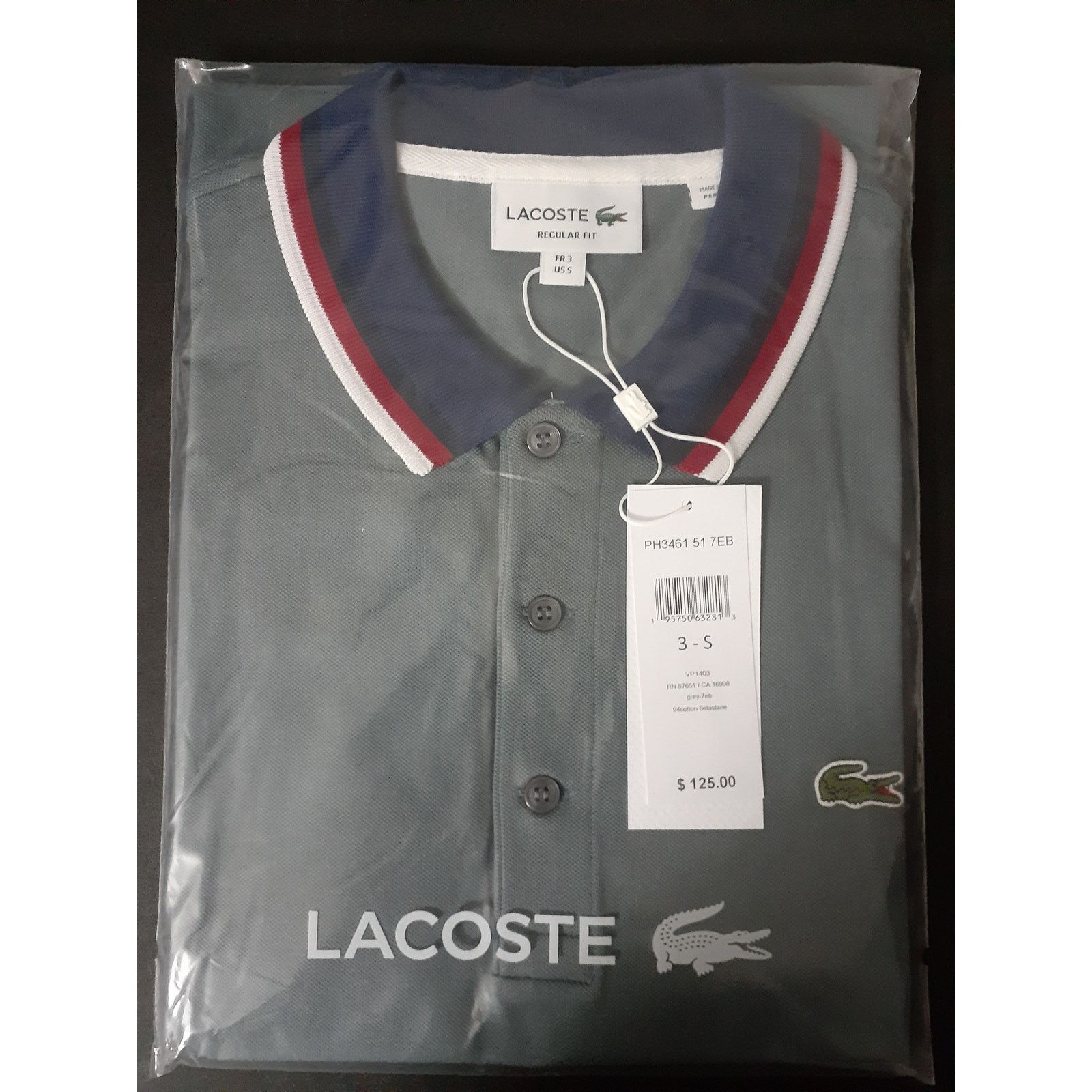 Lacoste Lacoste Men's Regular Fit Stretch Polo Shirt S Nebuleuse Size US S / EU 44-46 / 1 - 2 Thumbnail