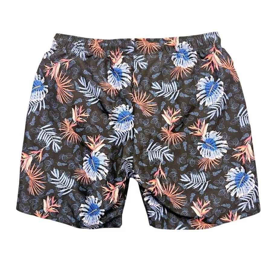 Vintage CON.STRUCT Board Shorts Tropical Swim Trunks Black Floral 8" Mens Size L Size US 33 - 3 Thumbnail