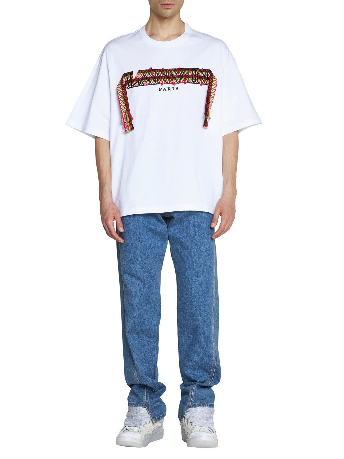 Lanvin o1w1db10225 Short Sleeve T-Shirt in White Size US M / EU 48-50 / 2 - 4 Thumbnail
