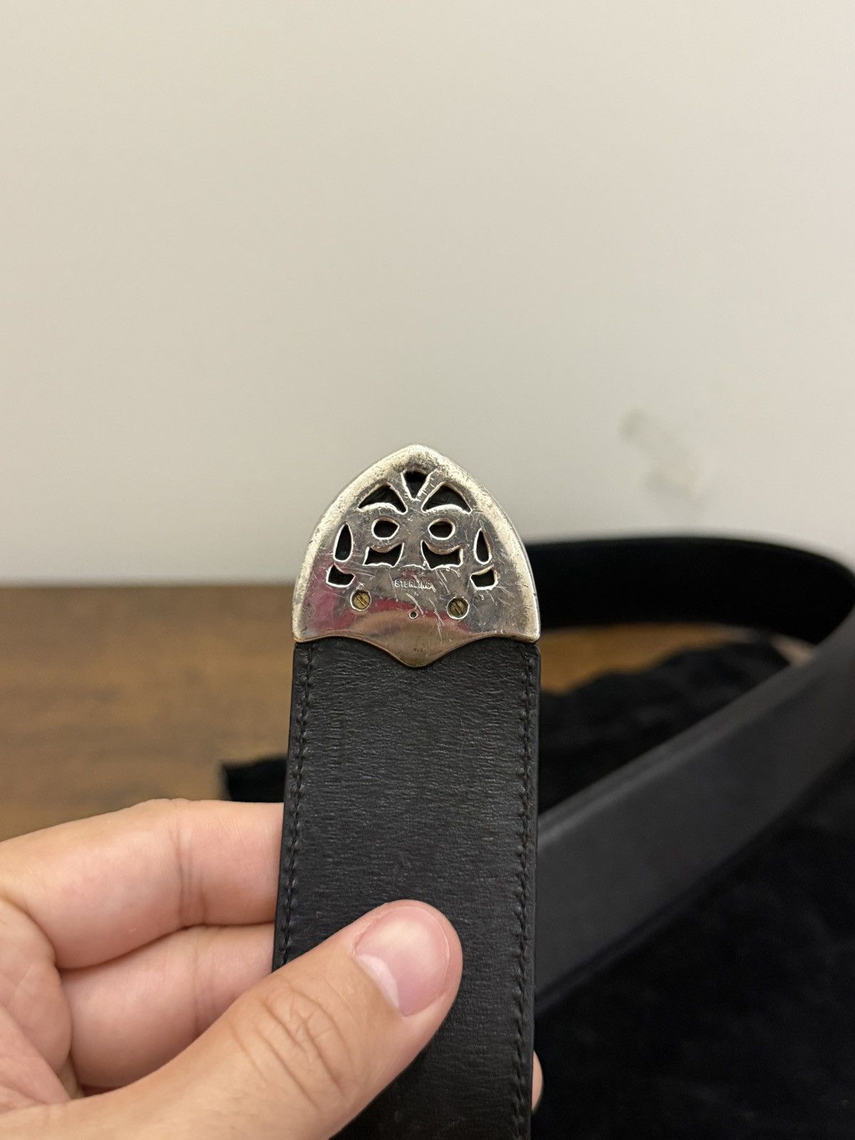 Chrome Hearts Chrome Hearts Leather Waist Belt 3-Piece Western Size 30 - 13 Thumbnail