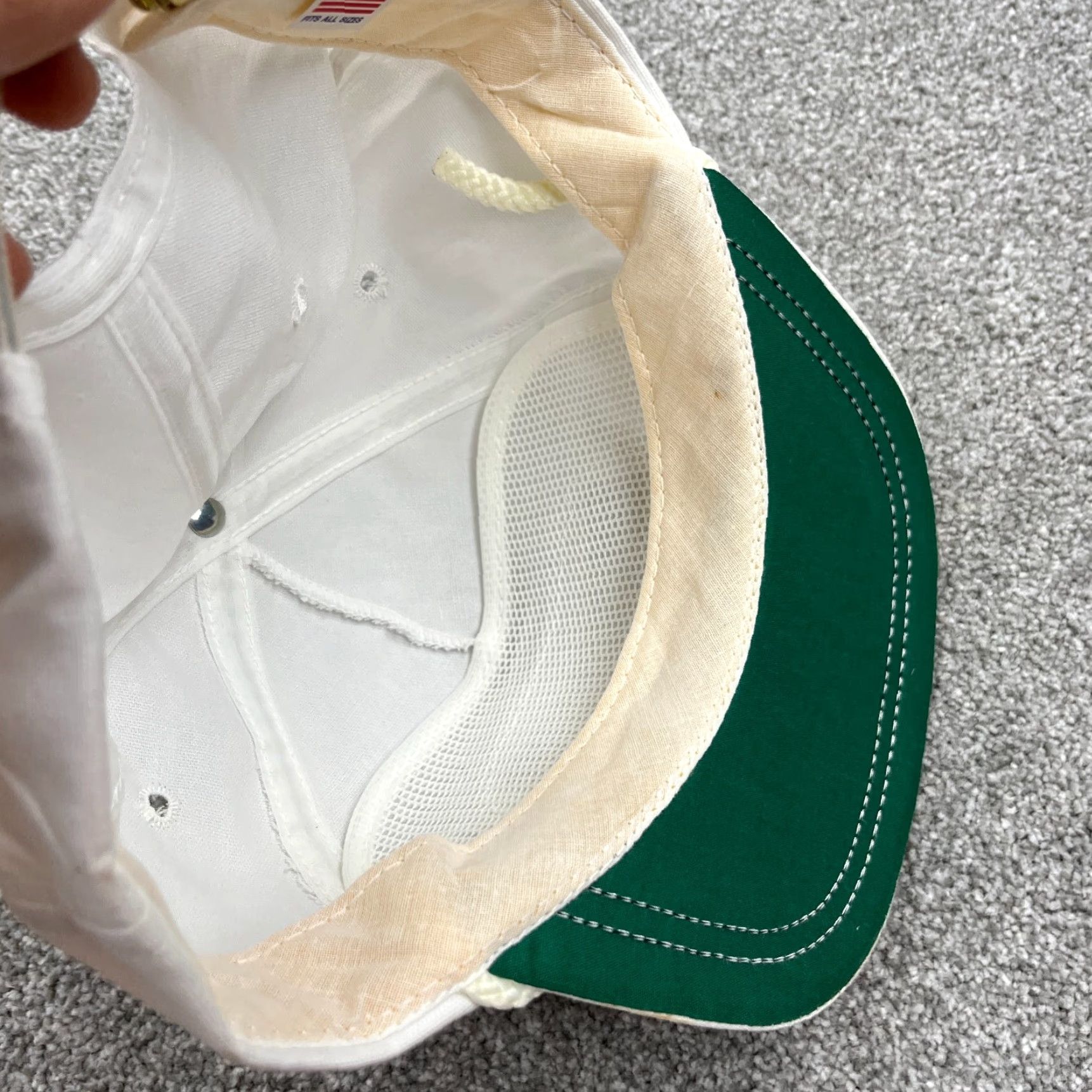 Simons VINTAGE Trucker Hat Cap Strap Back White Patch Oil Petroleum Rope Simmons Rand Casual Adjustable Cotton Knit Men 1990s 80s USA Logo Advertising Size ONE SIZE - 7 Thumbnail
