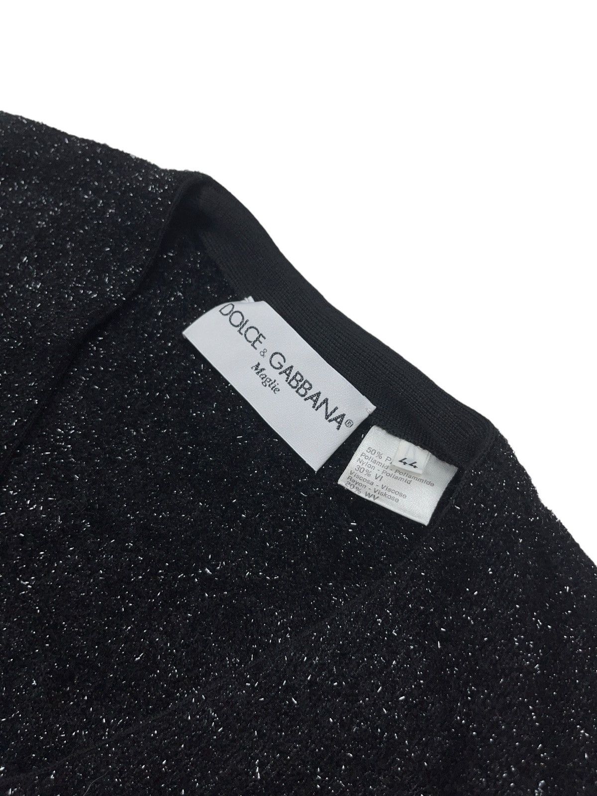 Dolce & Gabbana Vintage 90s Dolce & Gabbana Maglie Glitter Cardigan Sweater Size M / US 6-8 / IT 42-44 - 4 Thumbnail