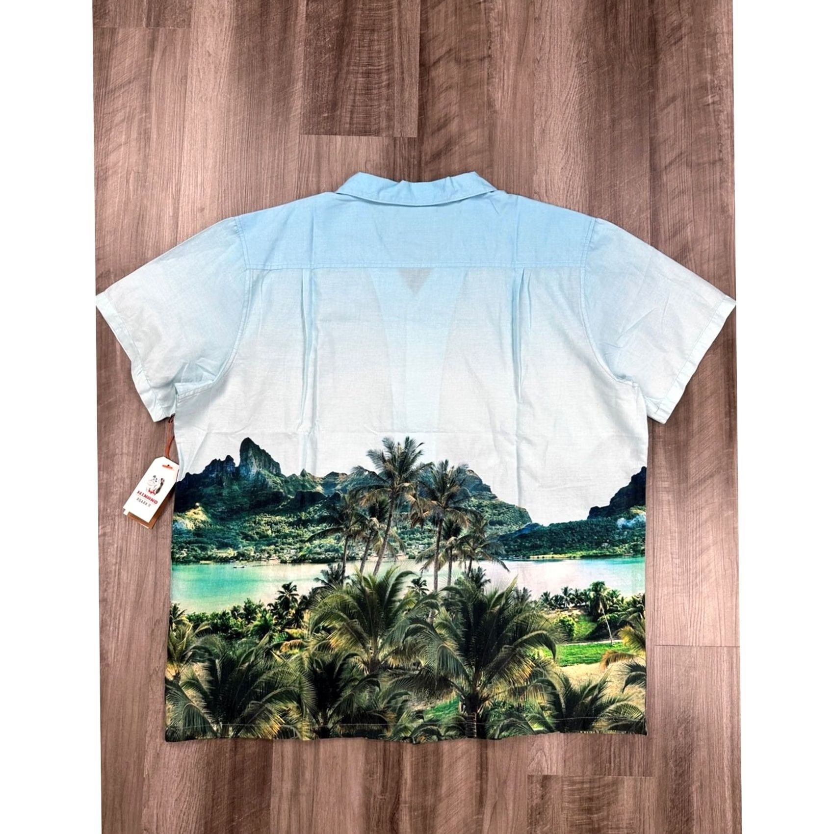 Roark Roark x Hinano Gonzo Otemanu Classic Fit Short Sleeve Camp Shirt 2XL Men Blue Size US XXL / EU 58 / 5 - 4 Thumbnail