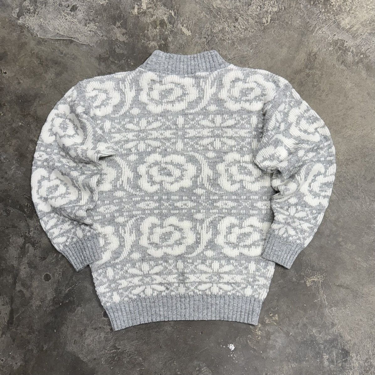 Vintage Vintage 90s Jolie Raised Floral Knit Sweater Textured USA Size US M / EU 48-50 / 2 - 5 Thumbnail