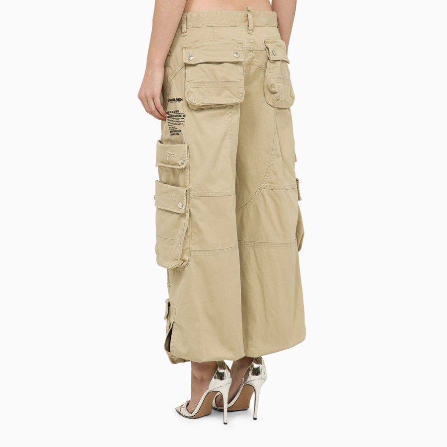 Dsquared2 o1d2blof0824 Multi-pocket Cargo Trousers in Beige Size 28" / US 6 / IT 42 - 4 Thumbnail