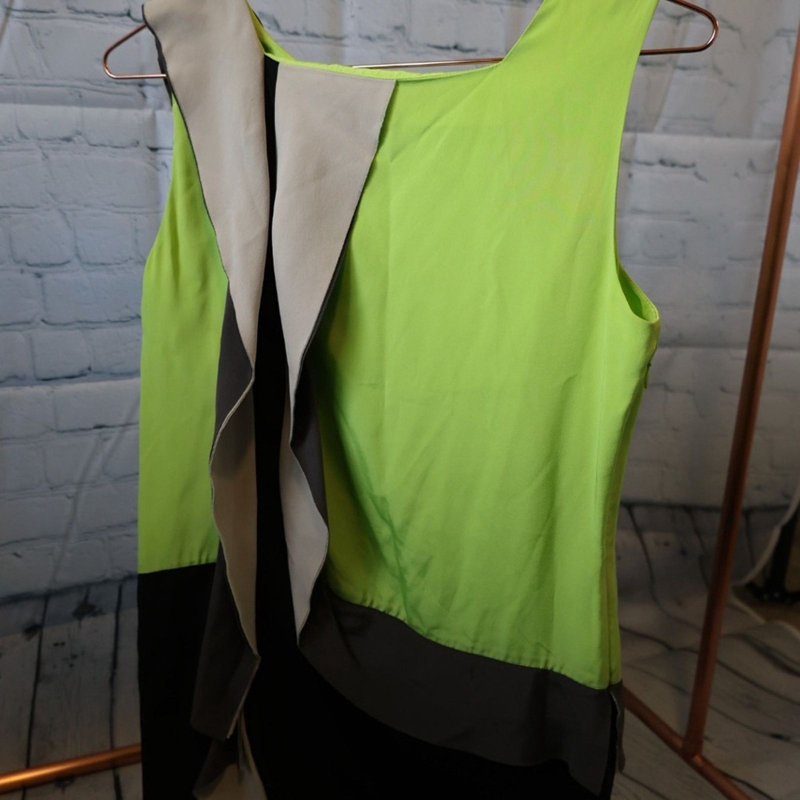 Diane von Furstenberg Diane Von Furstenberg Shizuka DVF Silk Sleeveless Dress Size XS / US 0-2 / IT 36-38 - 2 Thumbnail