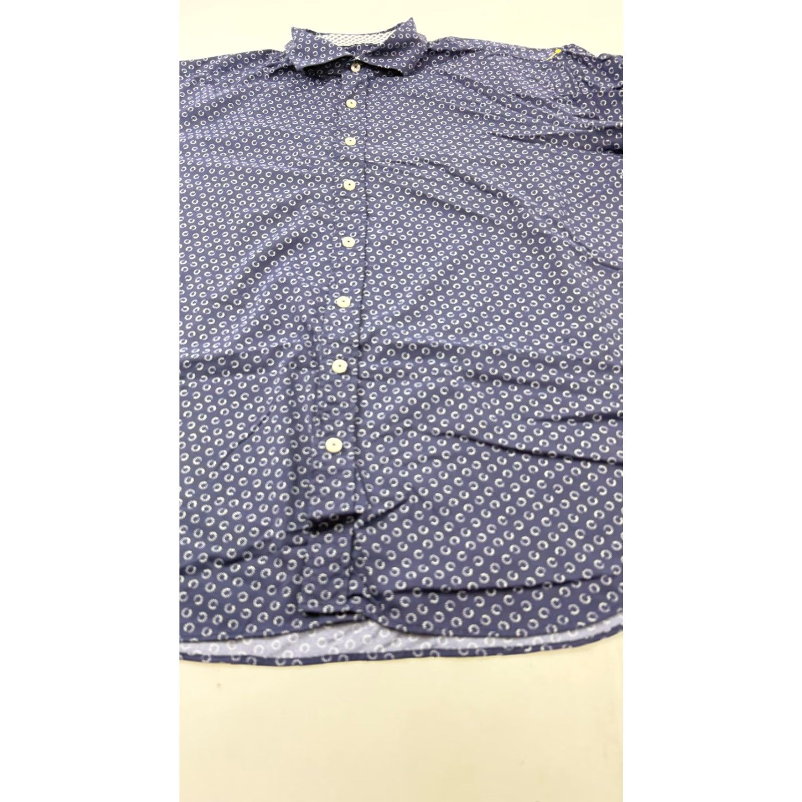 BUGATCHI VINTAGE Bugatchi Shirt Mens XL Blue Classic Fit Short Sleeve Button Up Patterned Casual Size US XXL / EU 58 / 5 - 2 Thumbnail
