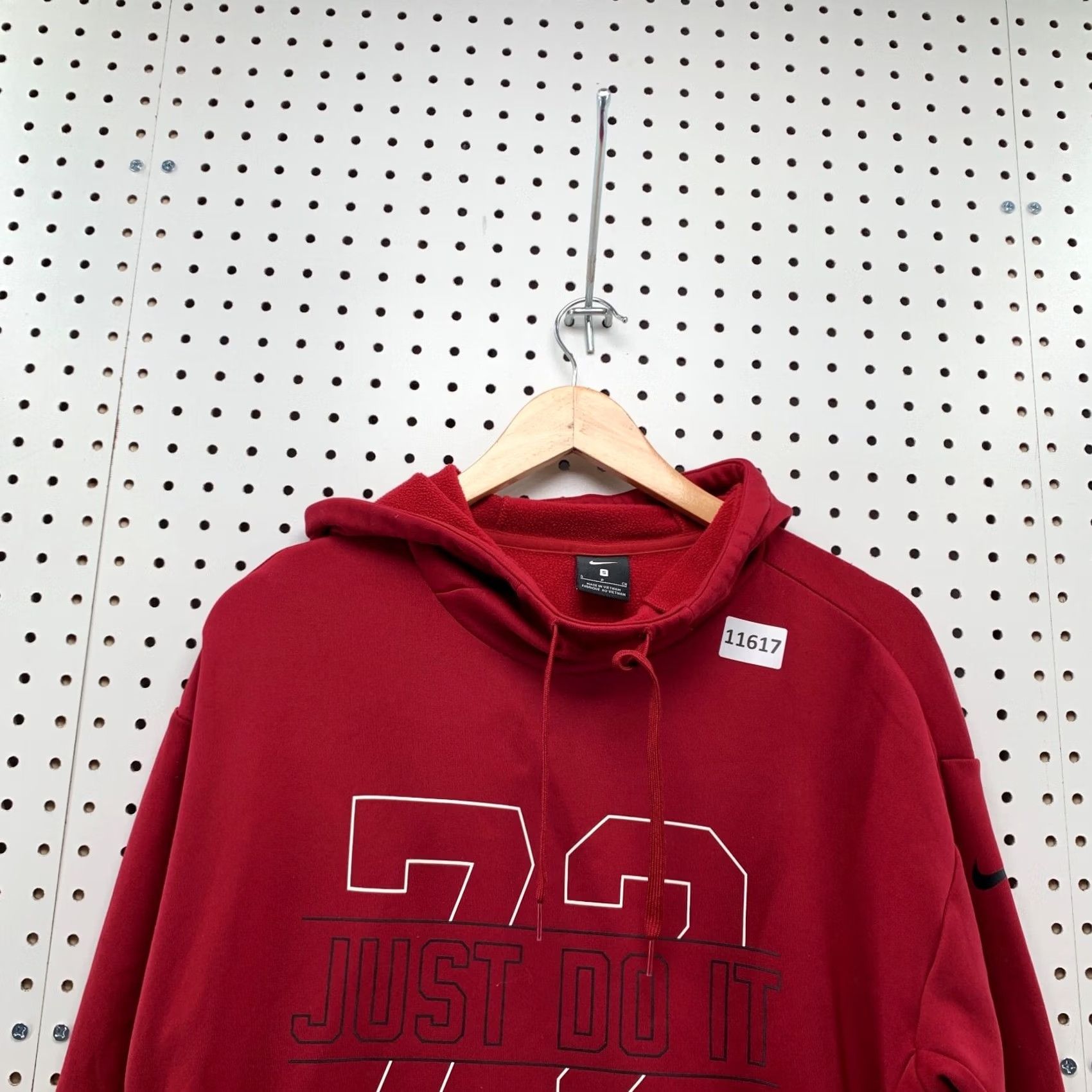 Nike Nike Hoodie Mens S Red Just Do It Graphic Pullover Sweatshirt Size US S / EU 44-46 / 1 - 2 Thumbnail