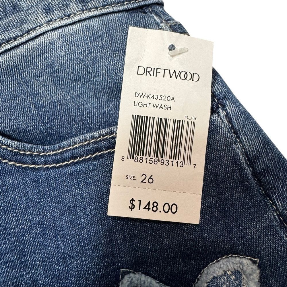 Other NWT New $148 Driftwood Embroidered Denim Mini Skirt Size 26 Size 26" / US 2 / IT 38 - 8 Thumbnail