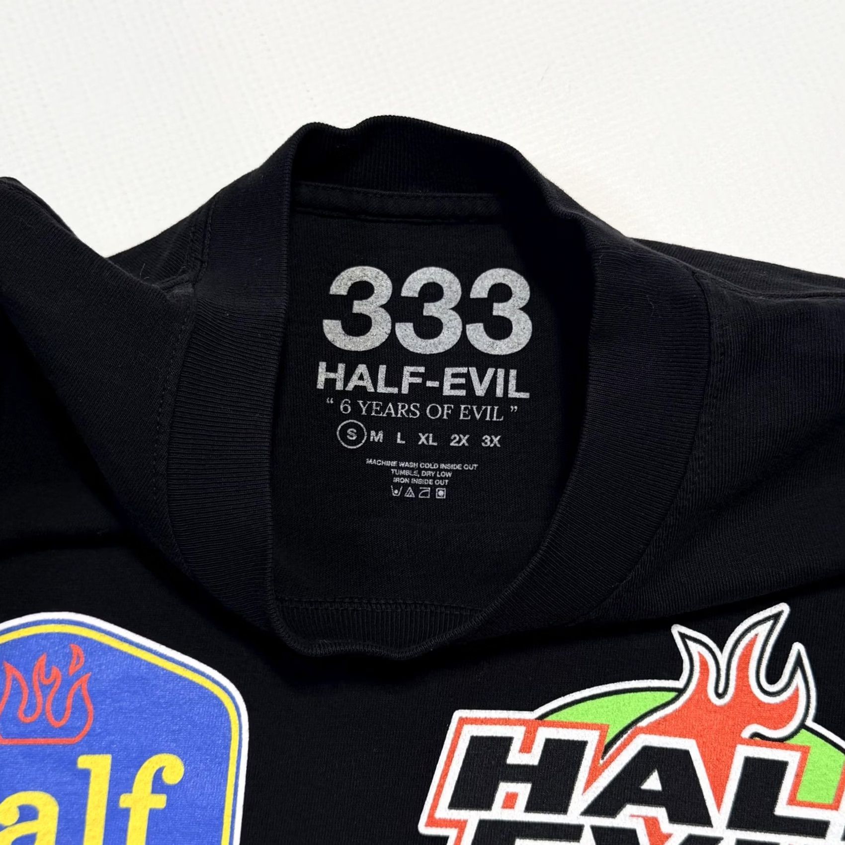Half Evil Half Evil 333 Shirt Mens Small Black Long Sleeve Graphic Crewneck Streetwear Size US S / EU 44-46 / 1 - 5 Thumbnail