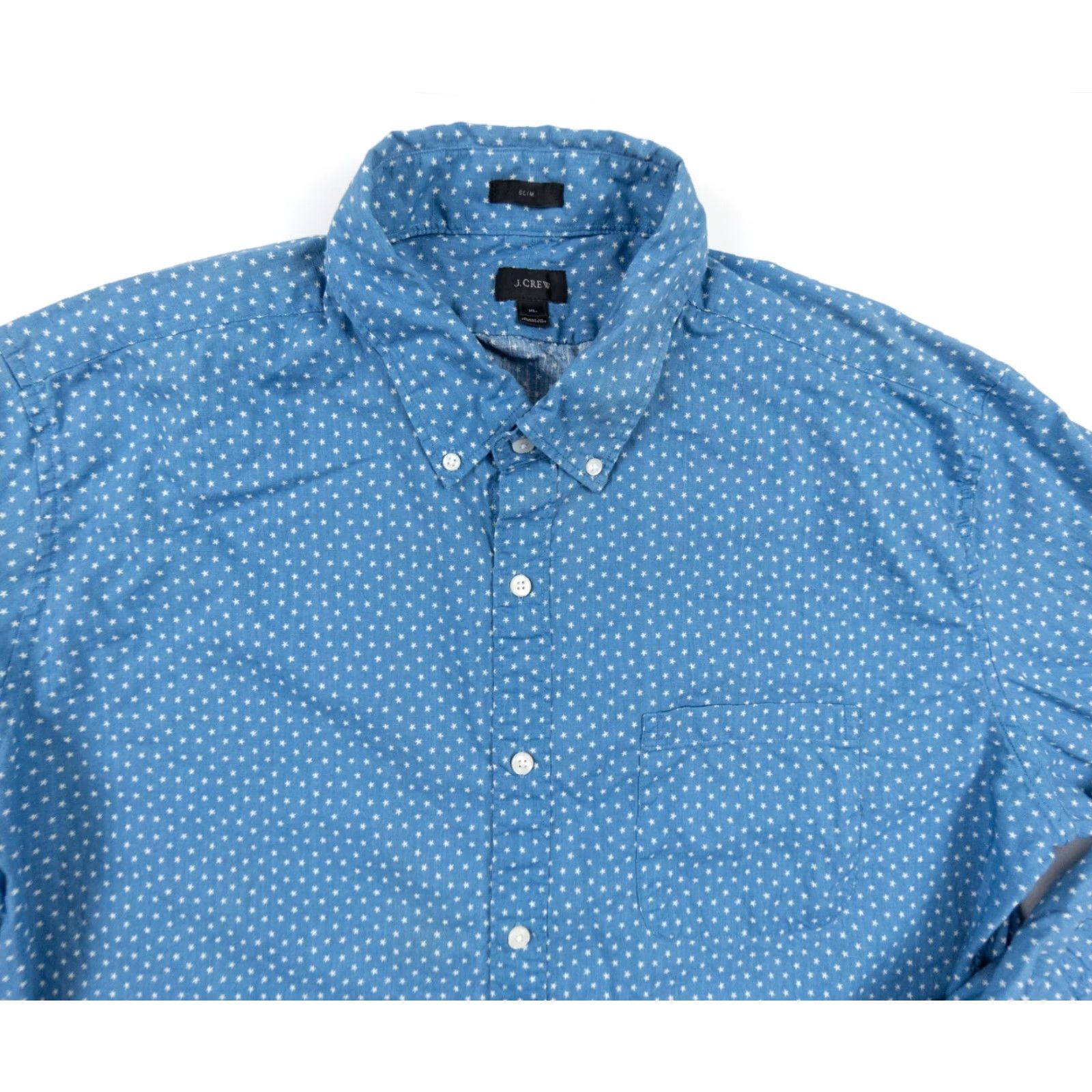 J.Crew J.CREW Men's Long Sleeve Button Down Shirt XL Blue Slim Fit Preppy Size US XL / EU 56 / 4 - 2 Thumbnail