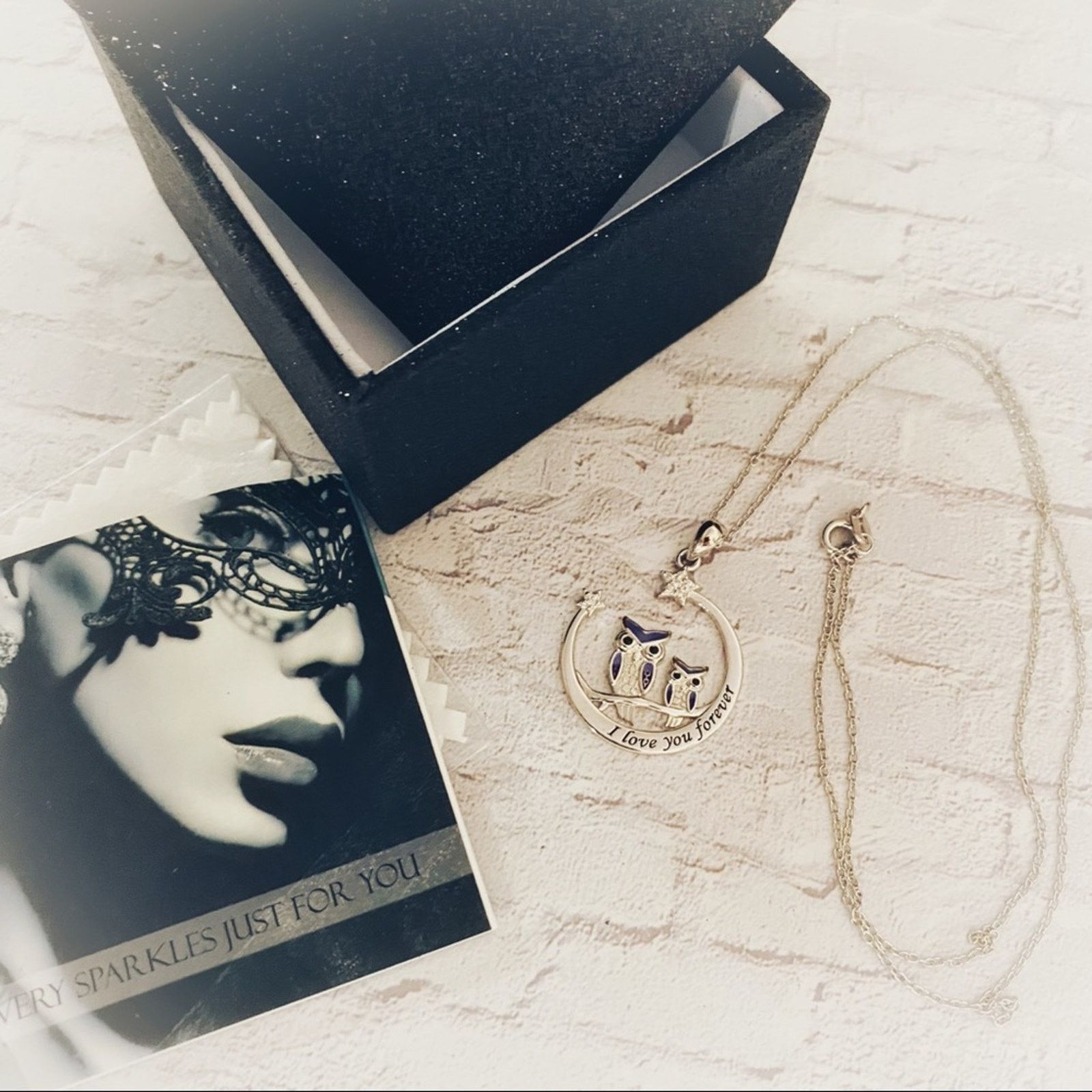 The Unbranded Brand Owl I Love You Forever Sterling Silver Necklace Size ONE SIZE - 7 Thumbnail