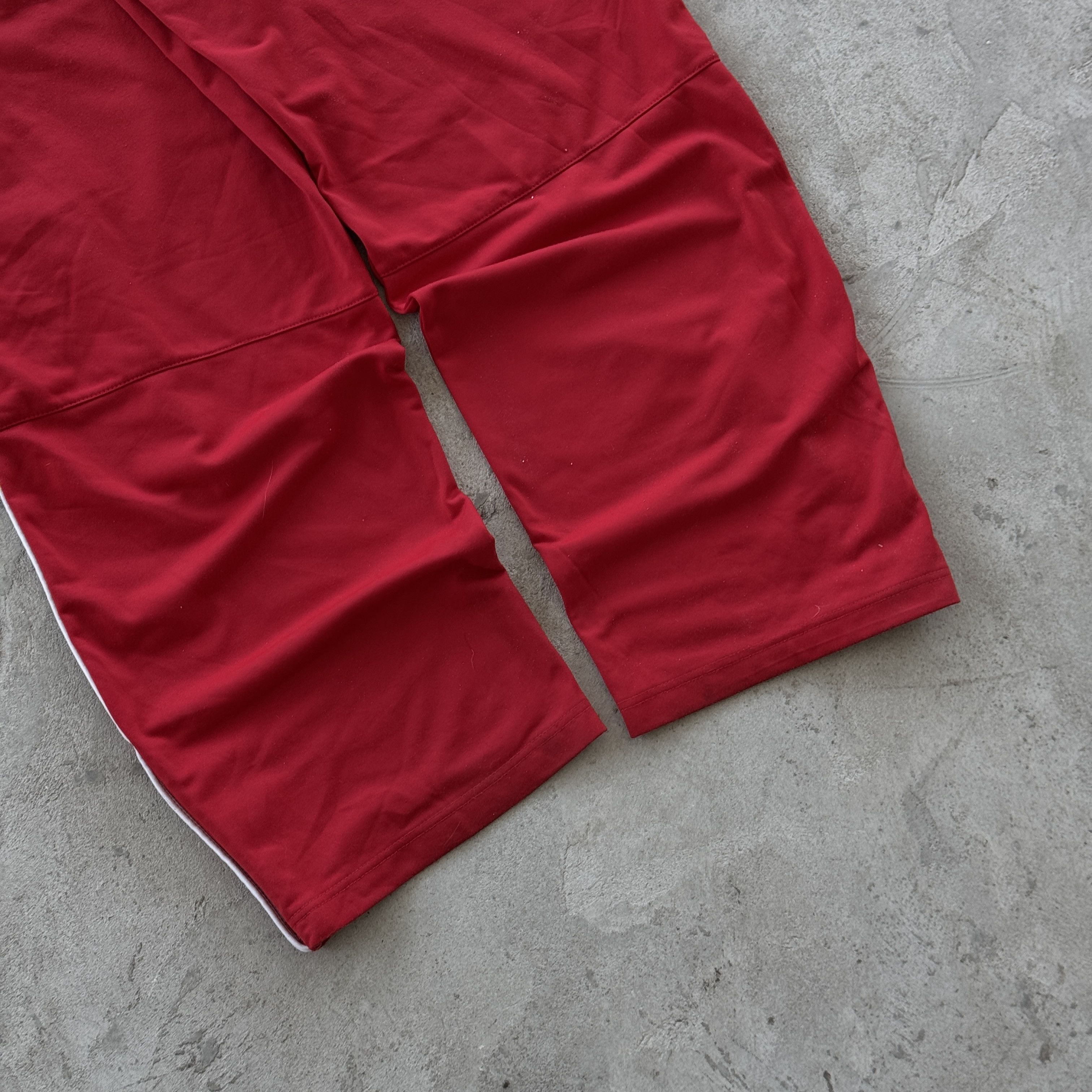 Nike Nike Red Wide Leg Track Pants White Side Stripe Mens Large Size US 32 / EU 48 - 7 Thumbnail