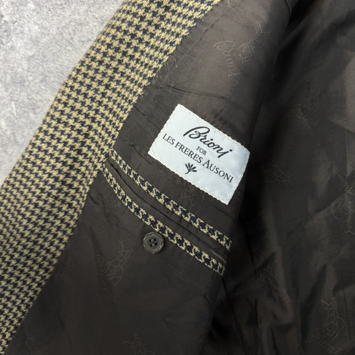 Brioni Brioni "Les Freres Ausoni" Houndstooth Wool Blazer Luxury Size 44R - 11 Thumbnail
