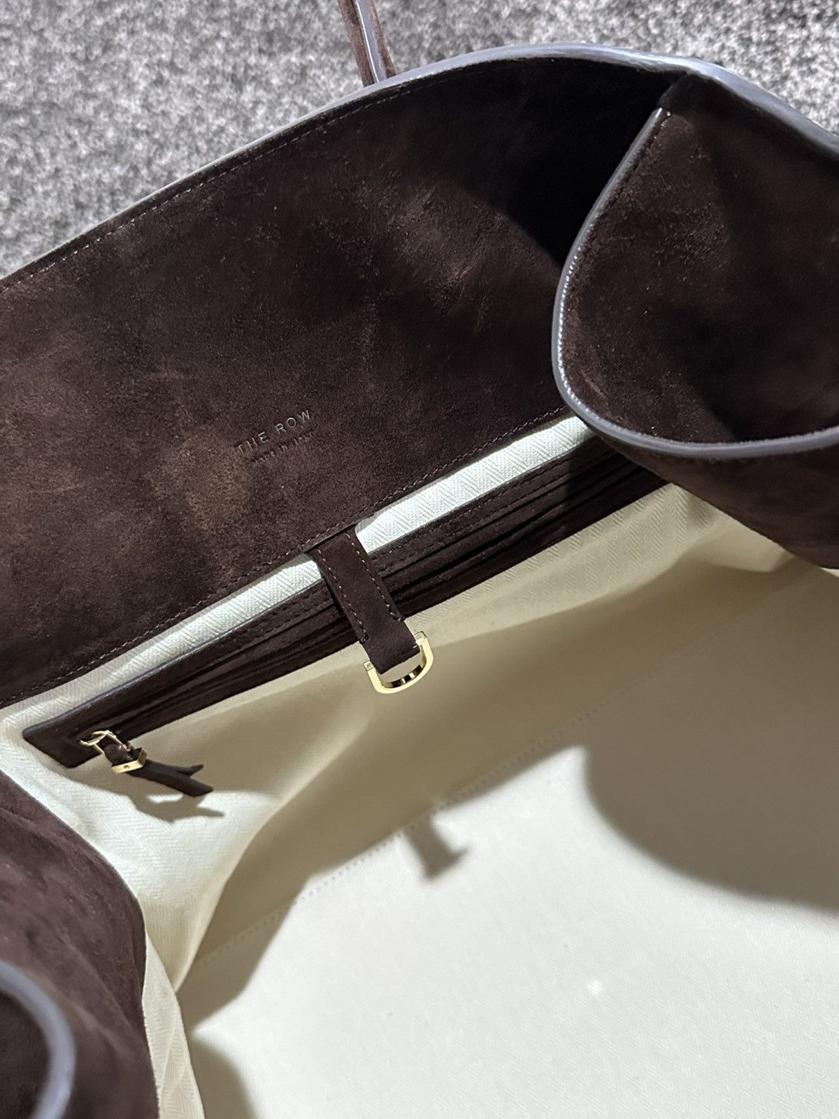 The Row The Row Soft Margaux 17 Brown Suede Leather Top Handle Bag Size ONE SIZE - 10 Thumbnail