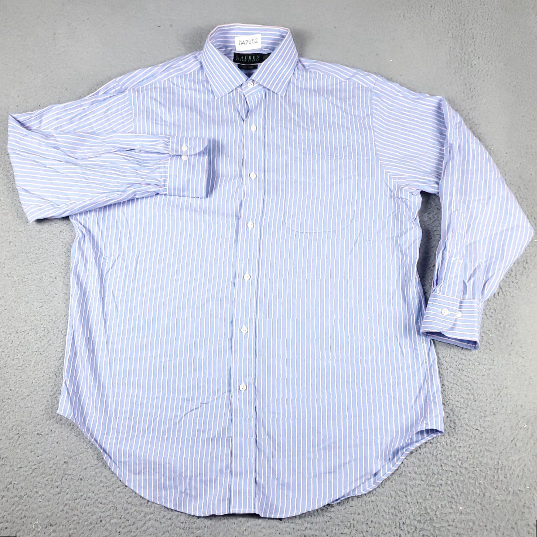 Ralph Lauren Ralph Lauren Dress Shirt Mens 16.5 Blue Striped Long Sleeve Button-Down Casual Workwear Size 42R - 2 Thumbnail