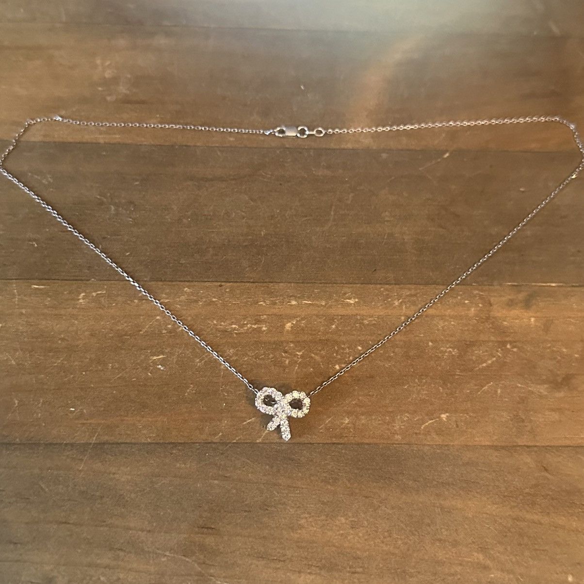 Other 925 Italy paved rhinestone bow pendant necklace Size ONE SIZE - 2 Thumbnail