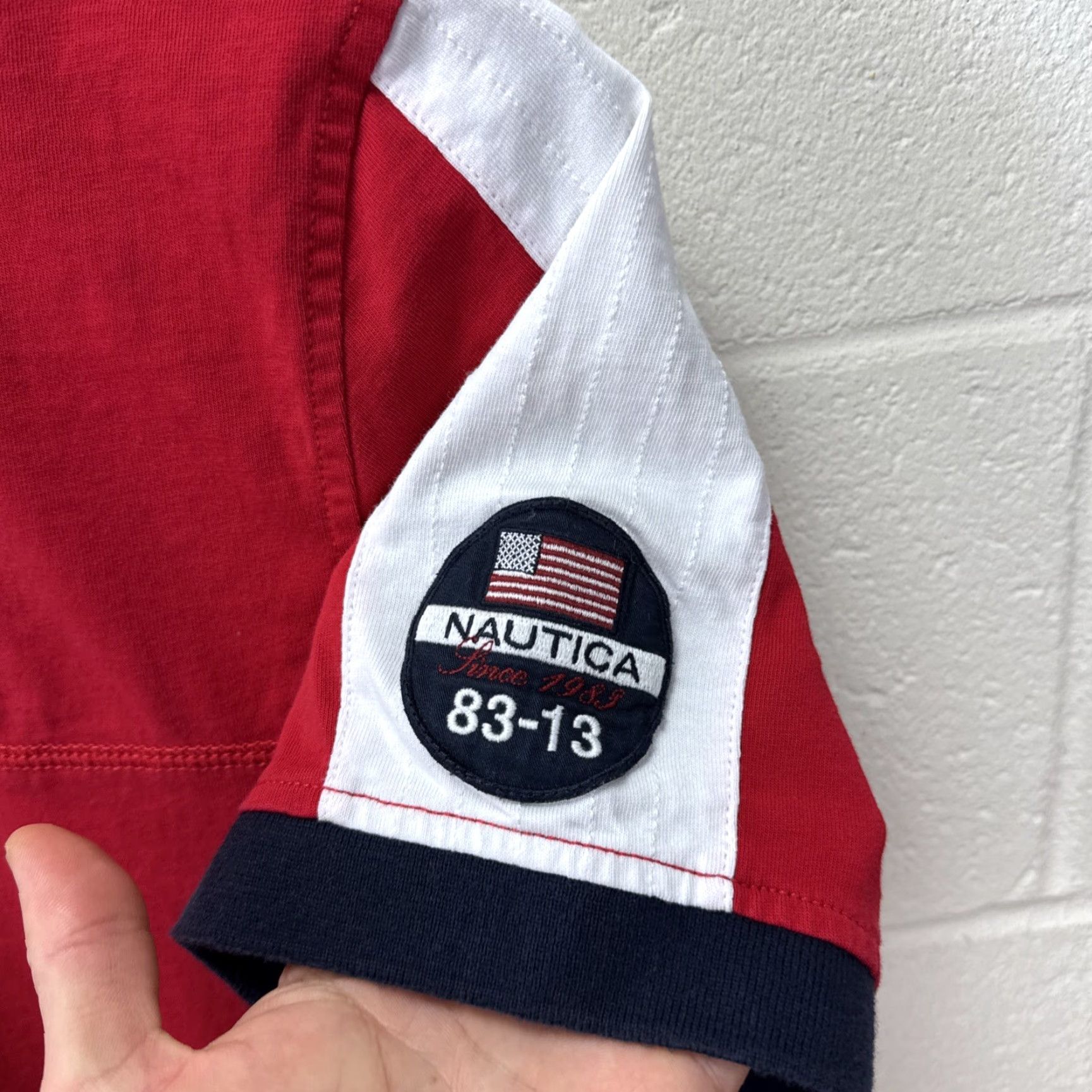 Nautica Nautica Polo Shirt Mens XXL Red White Blue Short Sleeve Sailing USA Polo Shirt Malinputs? Wait. Size US XXL / EU 58 / 5 - 7 Thumbnail