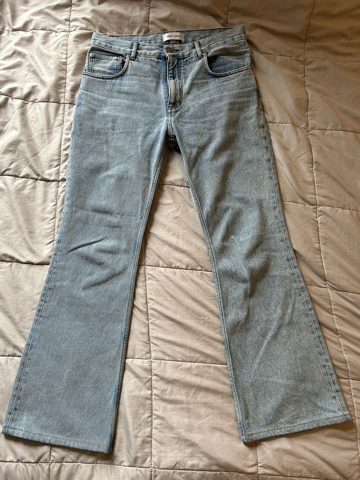 image of Ernest W Baker Blue Flared Jeans, Men's (Size 31)