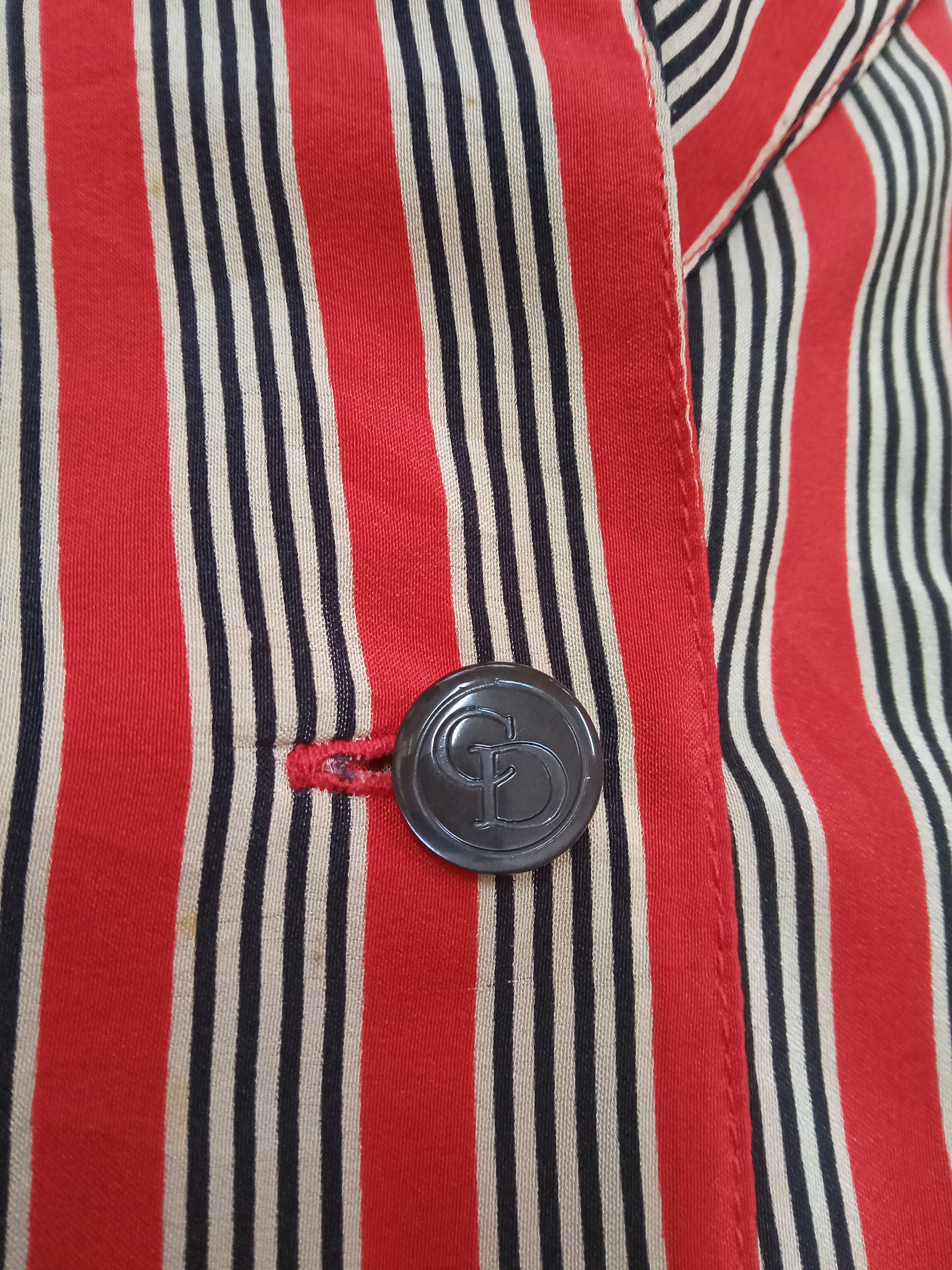 Dior × Vintage Vintage Dior Stripes Rare Button up/ Blouse Size M / US 6-8 / IT 42-44 - 10 Thumbnail