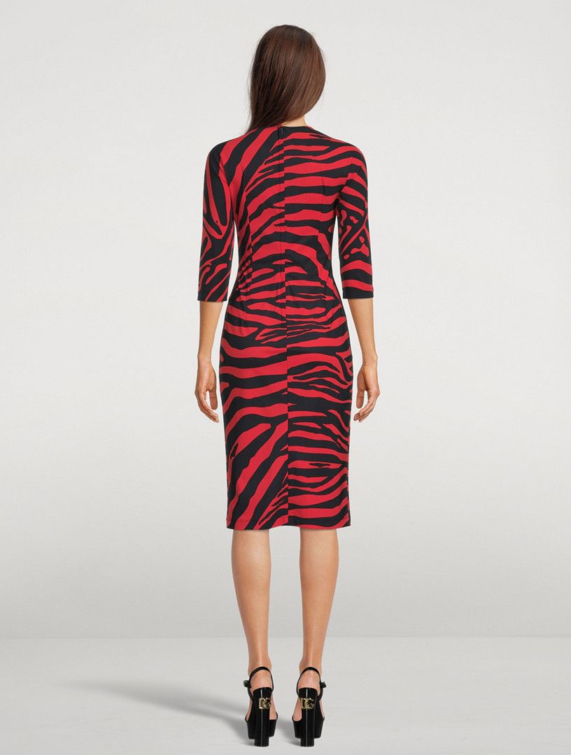Dolce & Gabbana o1y0825 Midi Dress in Red/Black Size S / US 4 / IT 40 - 3 Thumbnail