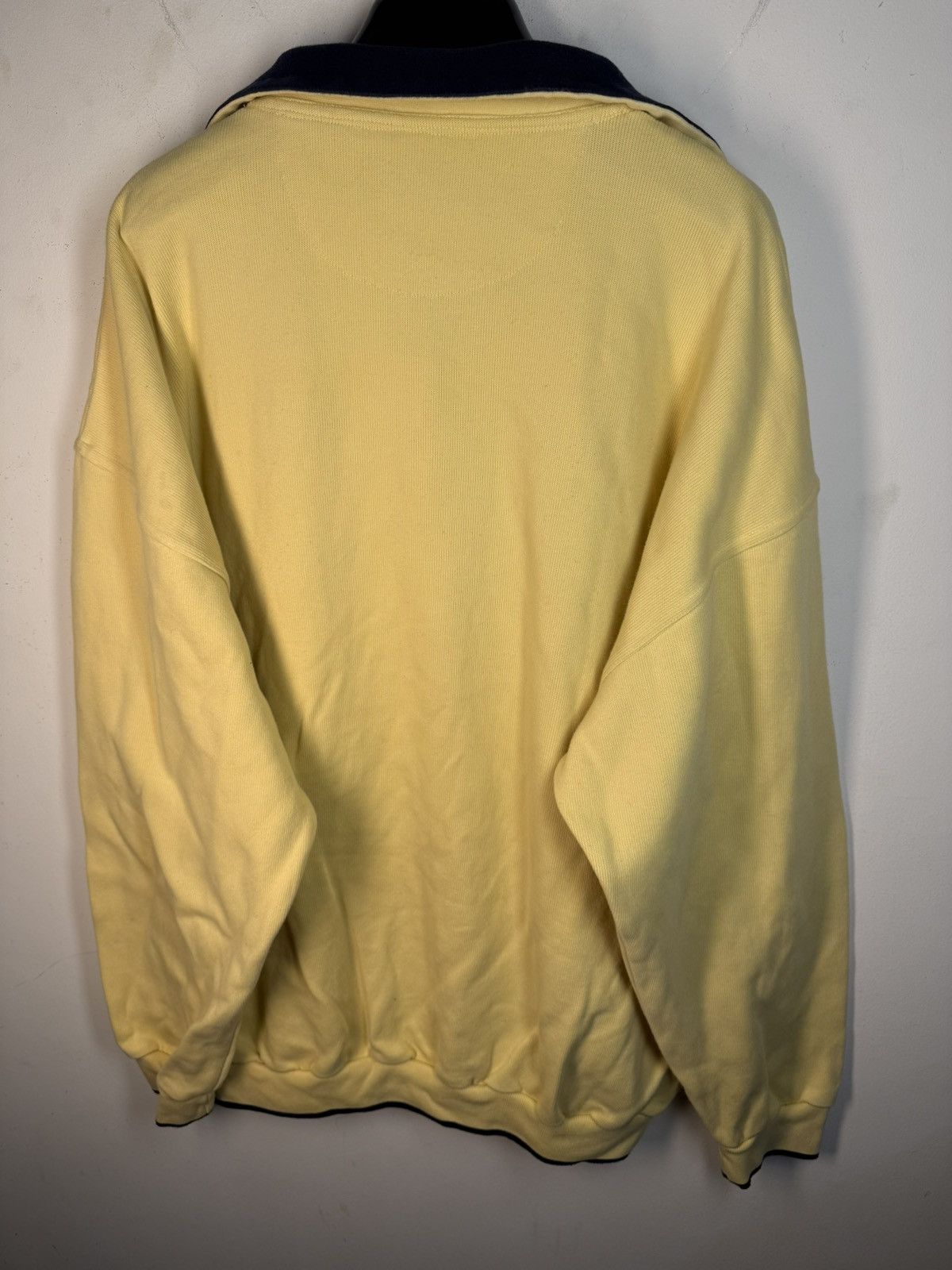 90s Yellow YSL Sweatshirt 1/4 Quarter Zip Vintage Old Money