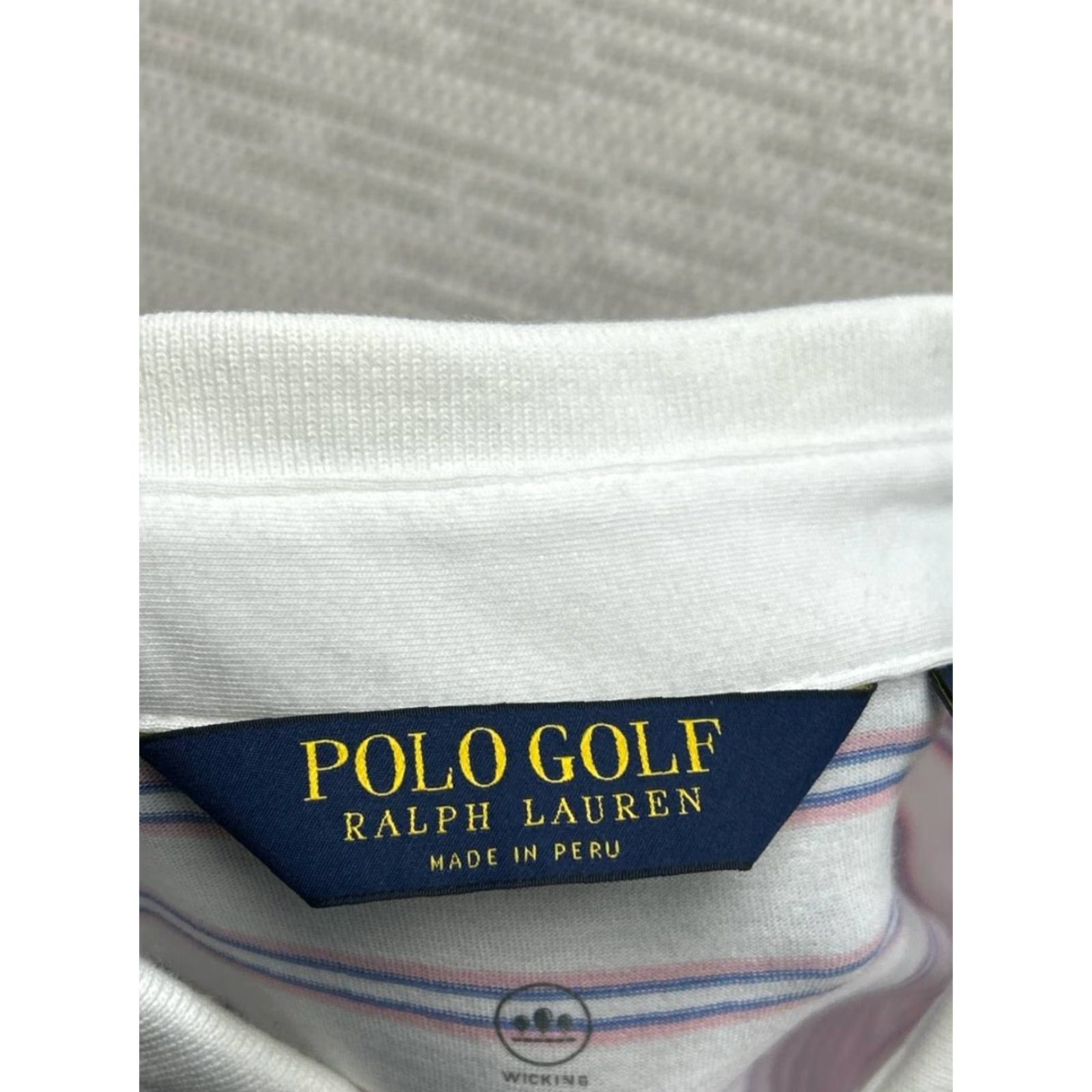 Polo Ralph Lauren Polo Ralph Lauren Shirt Mens XL White Pink Blue Cotton Knit Striped Logo Polo Golf * Size US XL / EU 56 / 4 - 4 Thumbnail