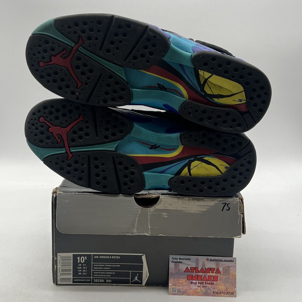 Jordan Brand Air Jordan 8 Aqua Size US 10.5 / EU 43-44 - 9 Thumbnail