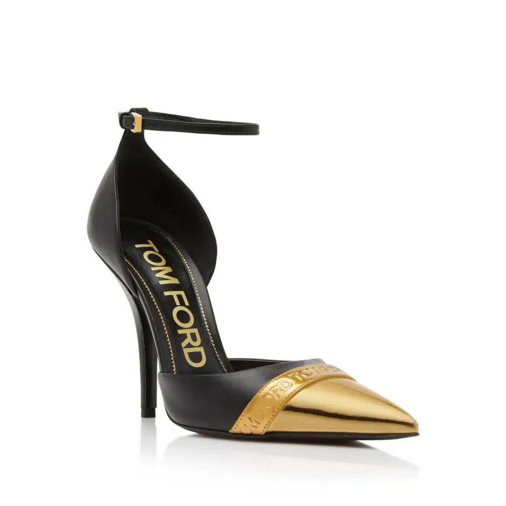 Tom Ford o1loc1c0525 W3033T Mid Heel Slingback Pumps in Black Size US 9 / IT 39 - 2 Thumbnail