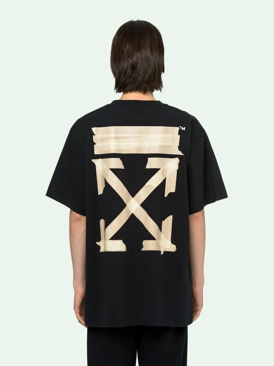 Off-White Black Tape Arrows Logo Oversized T-Shirt Size US L / EU 52-54 / 3 - 2 Thumbnail