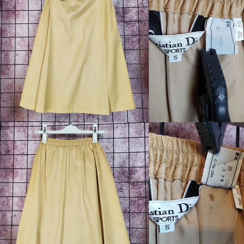 Dior Dior Irregular Summer Cotton Skirt in Light Brown 0089 Size 23" - 1 Thumbnail