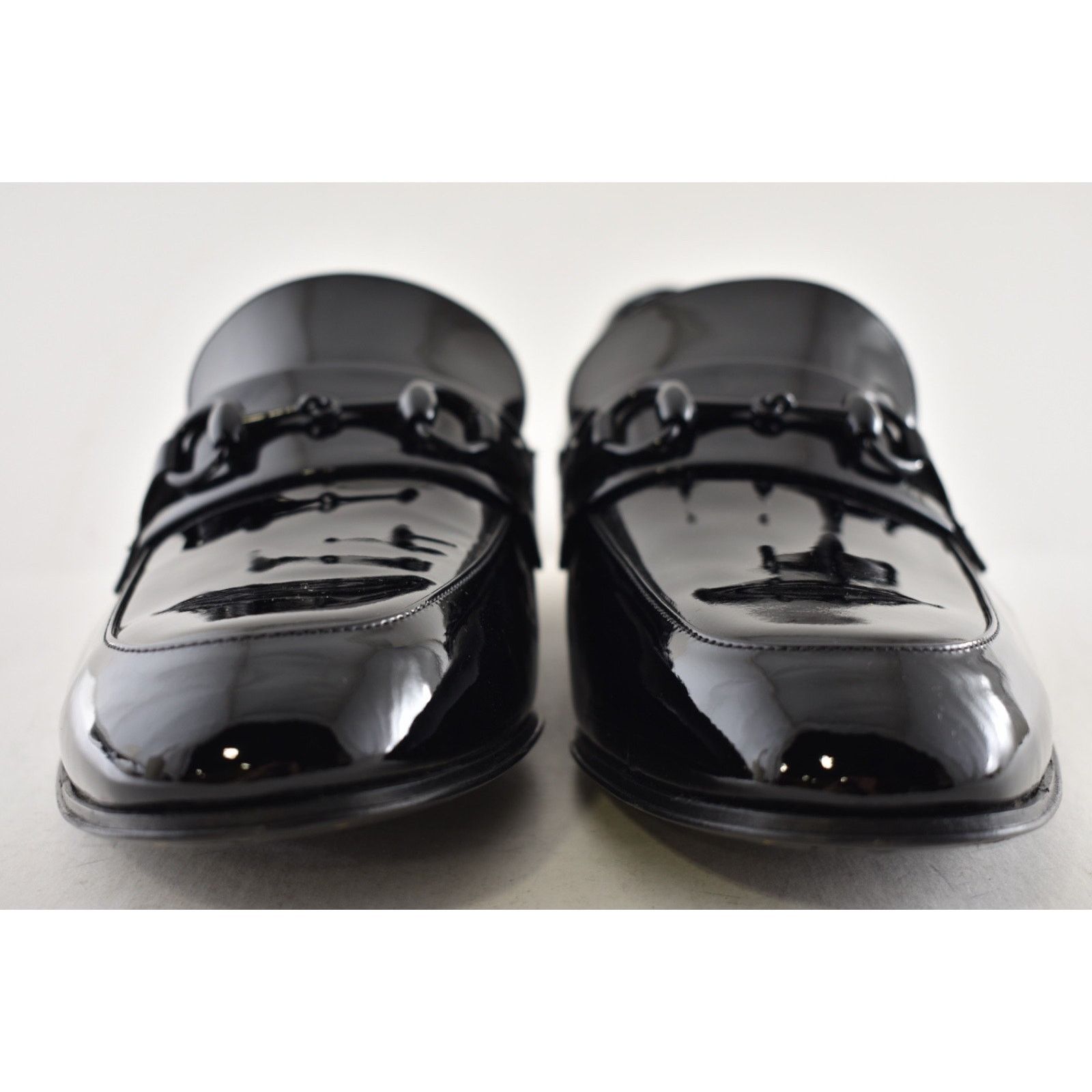 Gucci Gucci Mens Ed Black Patent Leather Horsebit Loafer US 14 Size US 14 / EU 47 - 9 Thumbnail