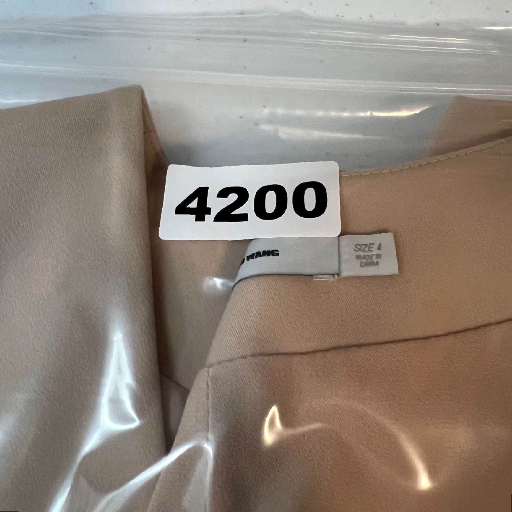 Alexander Wang Alexander Wang Womens Dress Beige V-Neck Short Sleeve Shift Adult Womens 4 Regular Size 27" / US 4 / IT 40 - 6 Thumbnail