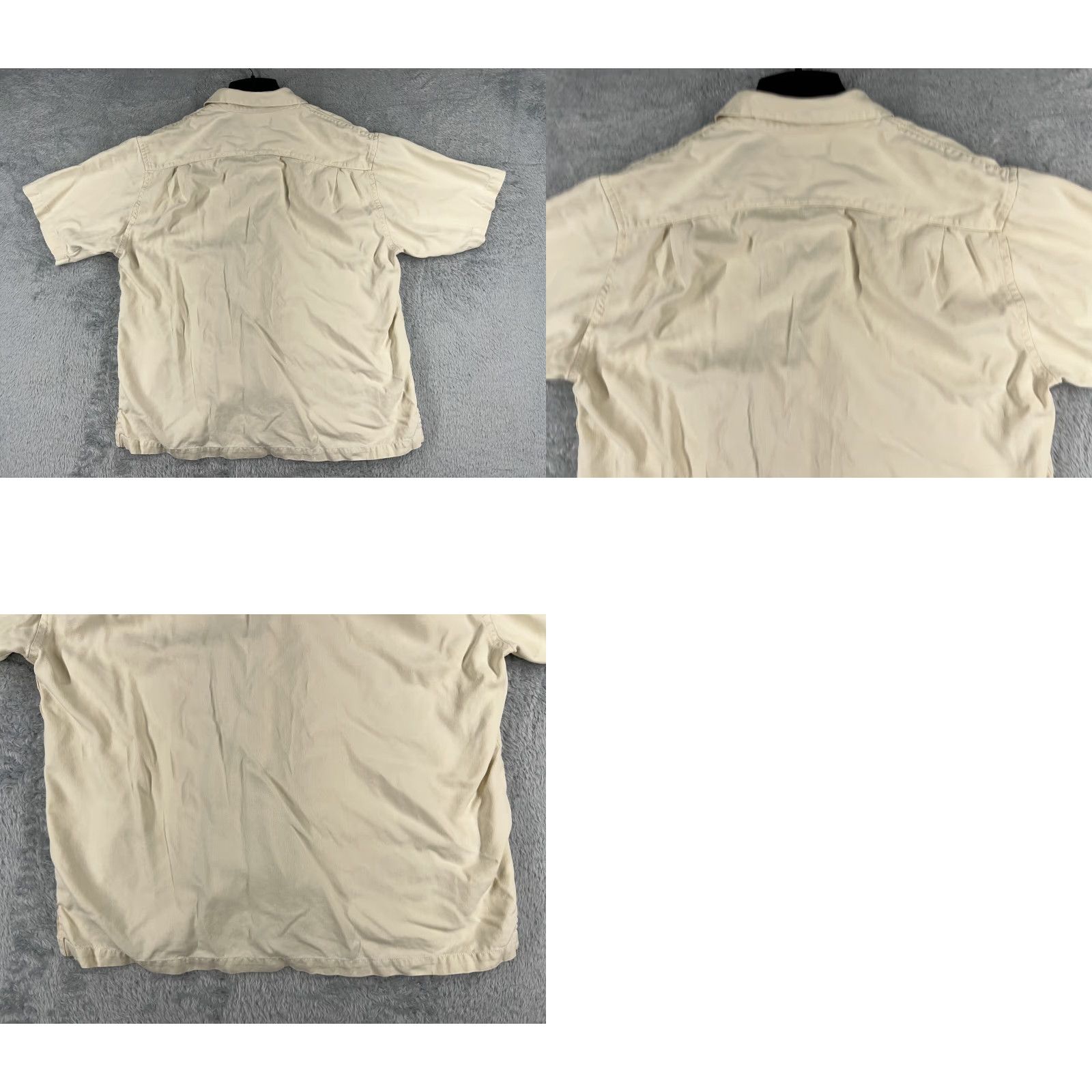 Tommy Bahama Tommy Bahama Shirt Men Extra Large Beige 100% Silk Herringbone Pocket Hawaiian Button-Up Size US XL / EU 56 / 4 - 9 Thumbnail