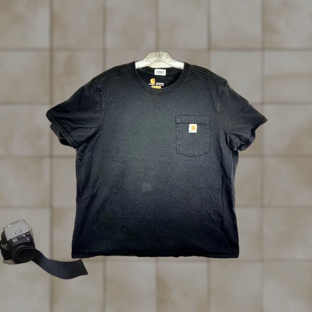Carhartt VINTAGE Carhartt Women's T Shirt Short Sleeve Black Logo Pocket Plus Size 1X Cotton Casual Workwear Size XL / US 12-14 / IT 48-50 - 1 Thumbnail