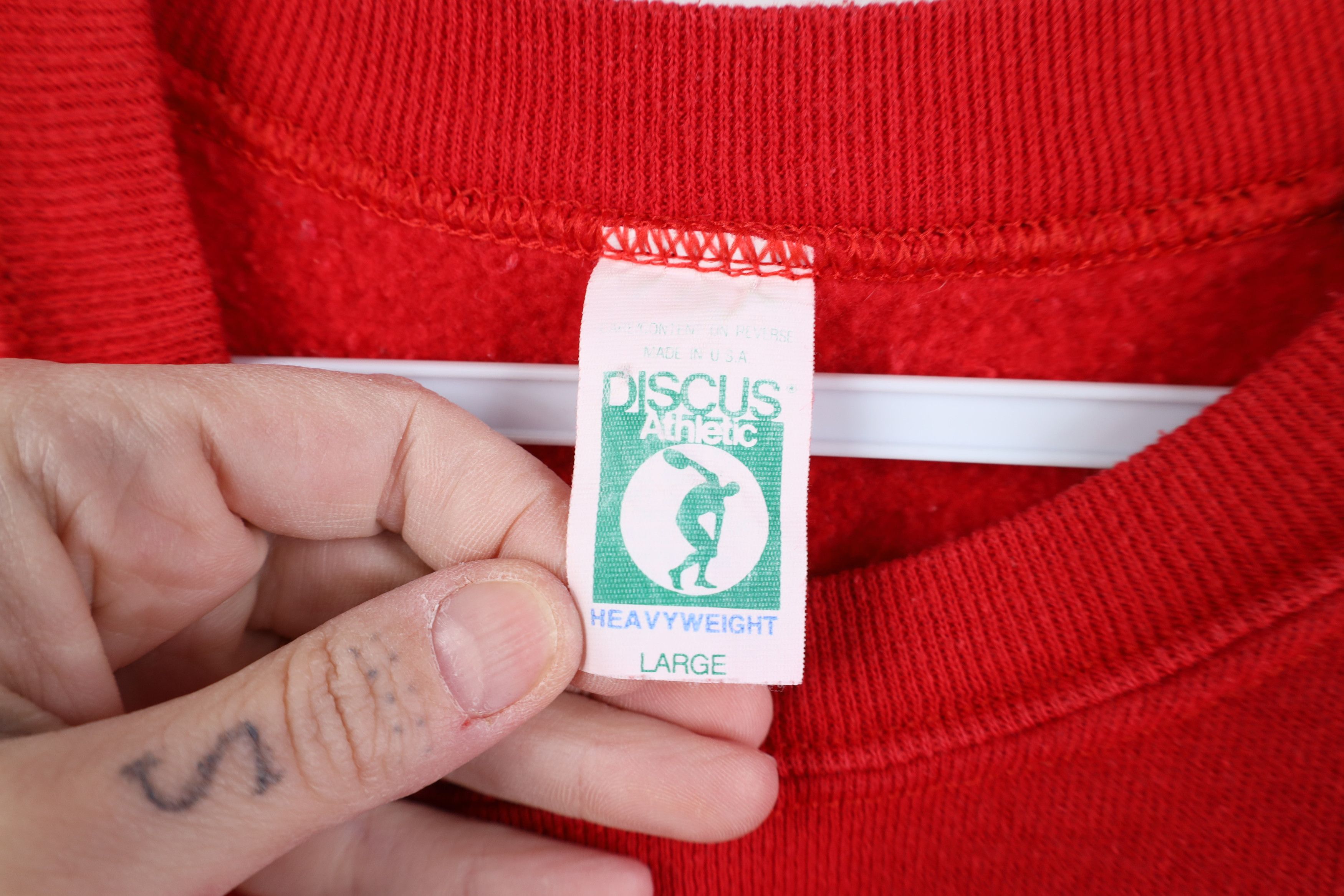 Vintage Vintage 70s 80s Heavyweight Crewneck Sweatshirt Red USA Size US L / EU 52-54 / 3 - 7 Thumbnail