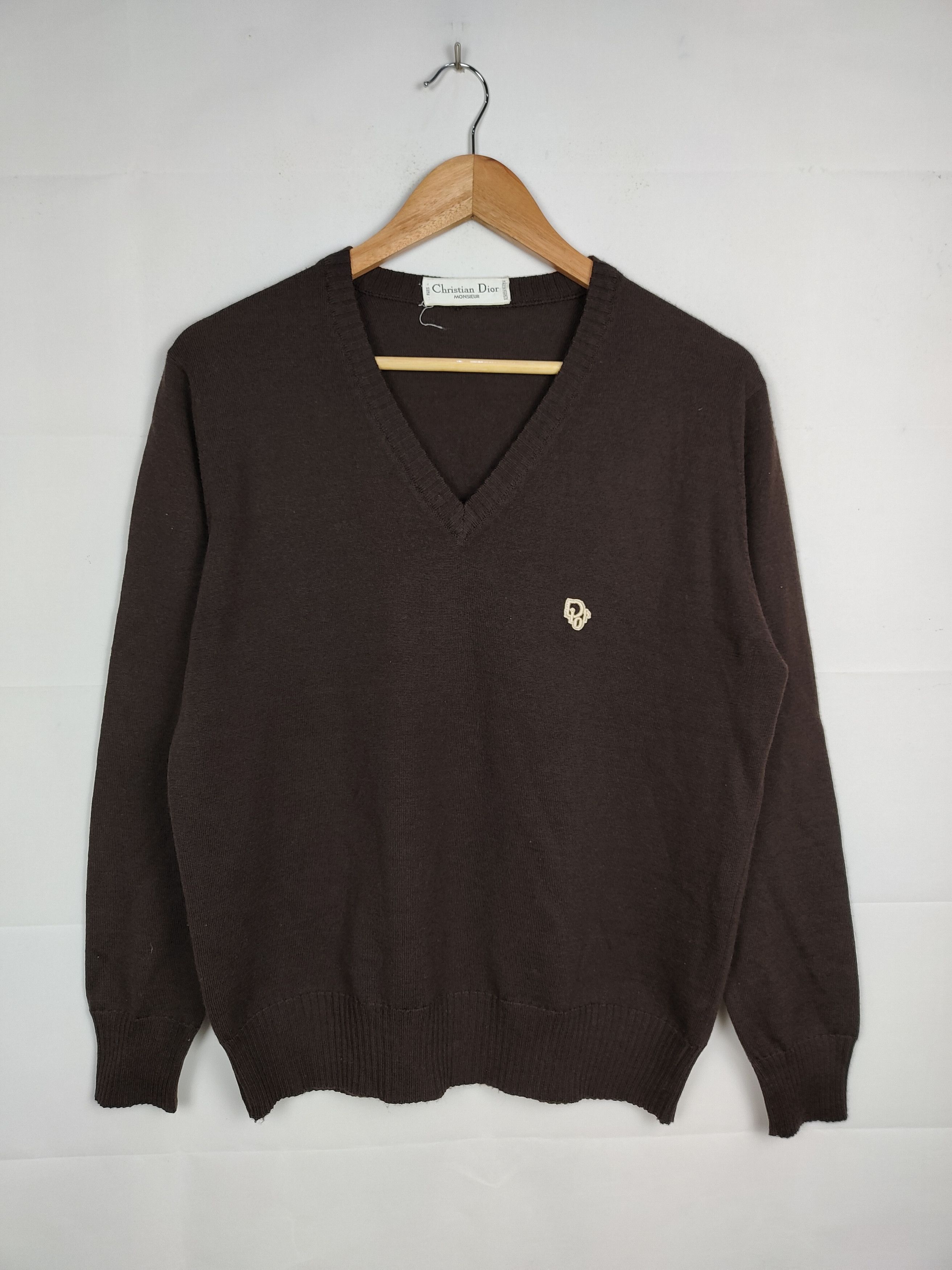 Christian Dior Monsieur Christian Dior Monsieur V-neck Knitwear Sweater Size M / US 6-8 / IT 42-44 - 1 Thumbnail