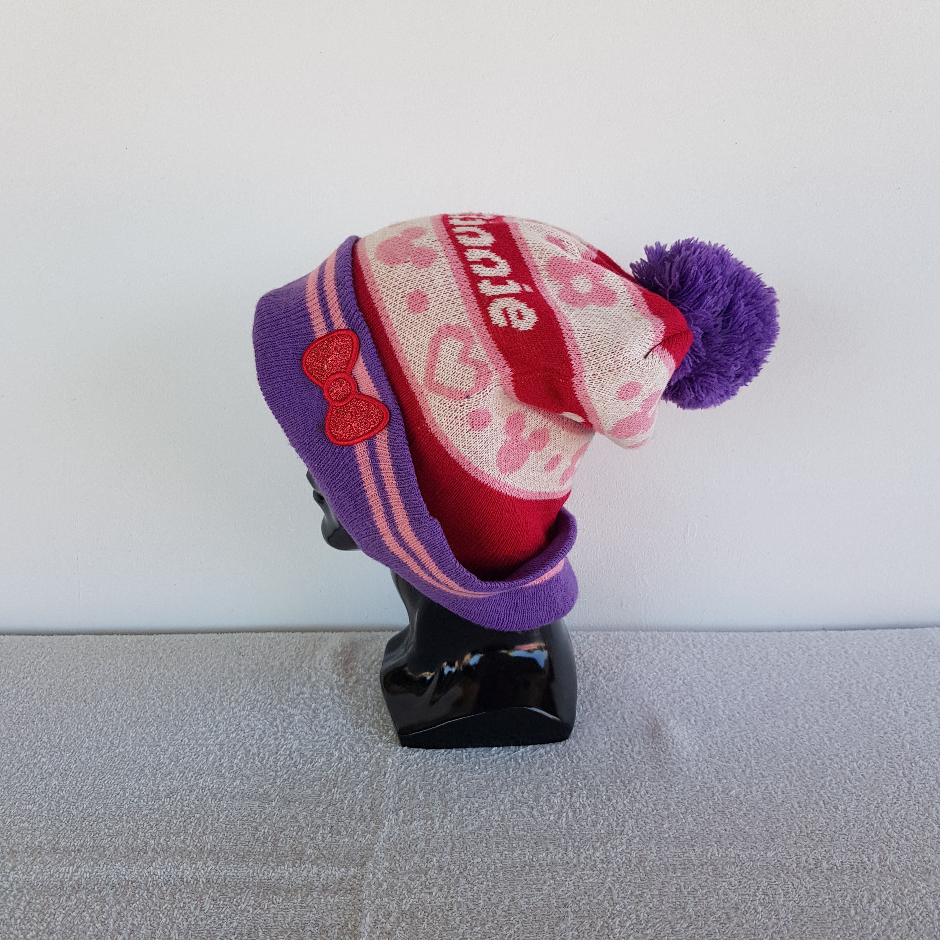 Disney Vintage Minnie Mouse Beanie 90s Disney Cartoon Snow Caps Hat Size ONE SIZE - 4 Thumbnail