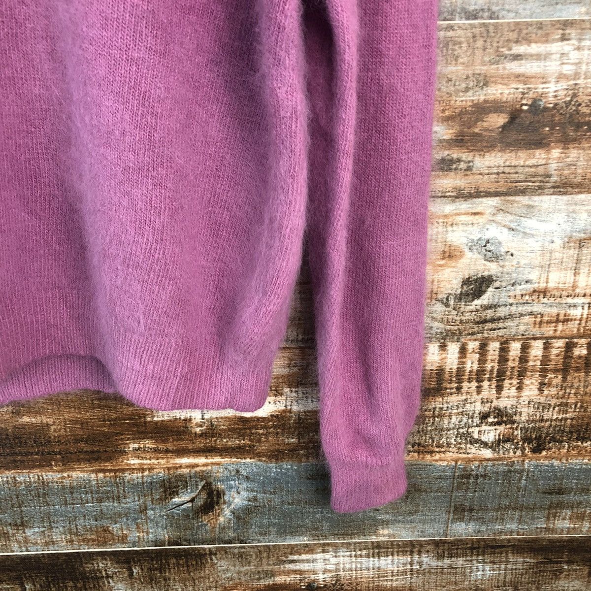 Homespun Knitwear × Japanese Brand Cheek Purple mohair fur vintage sweatshirt knitwear #A1326 Size M / US 6-8 / IT 42-44 - 8 Thumbnail