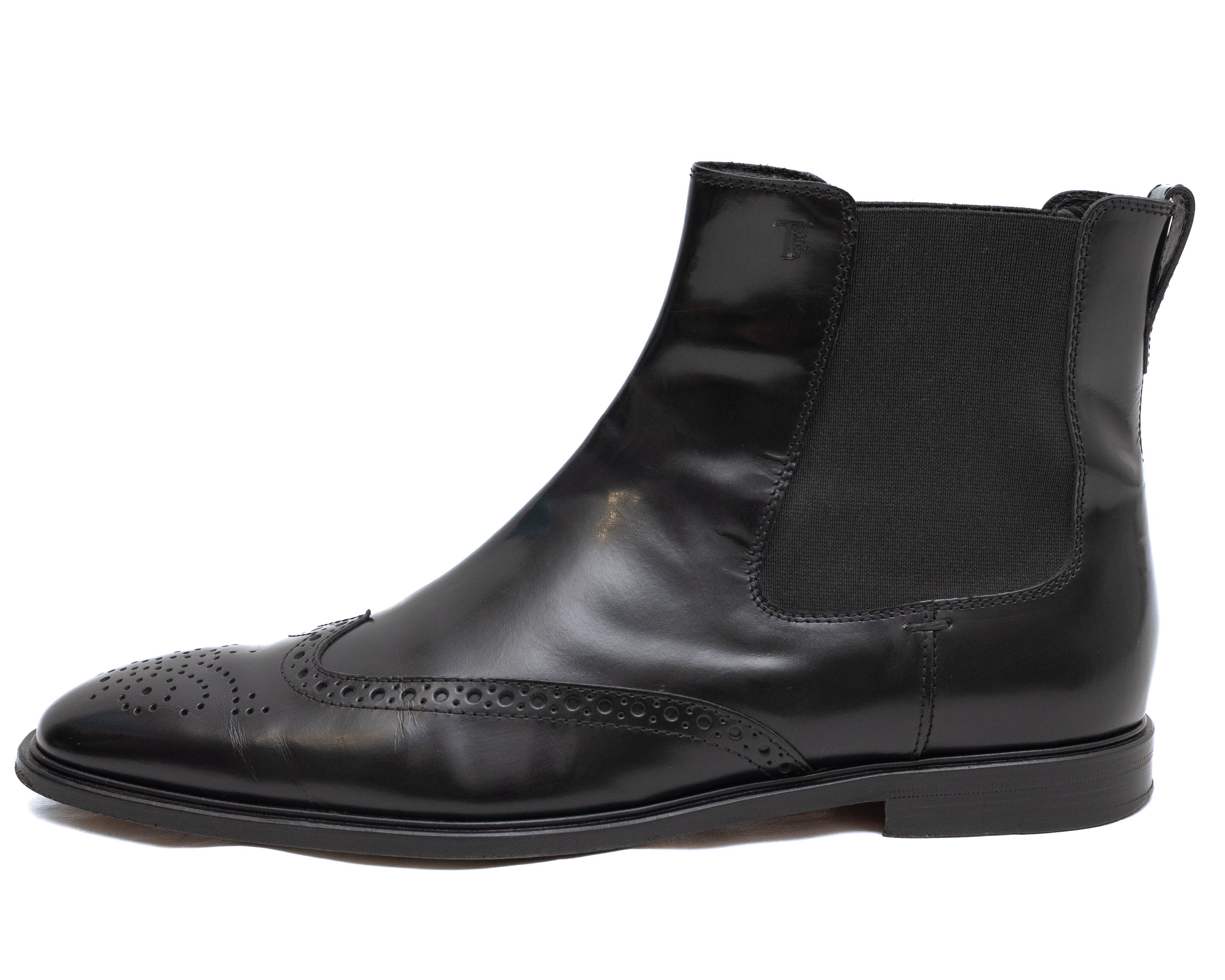 Tod's TOD’S Patent Leather Brogue Chelsea Boots Size US 9.5 / EU 42-43 - 2 Thumbnail
