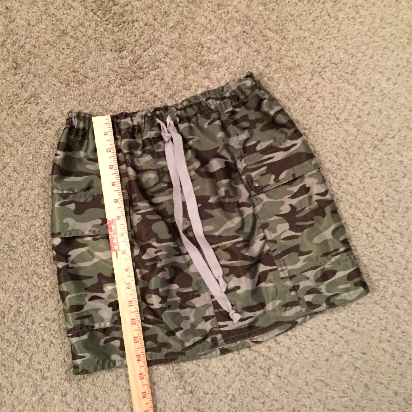 Express Express Skirt Small Short Cargo Green Camouflage Unlined Drawstring Women S Regular Short Cargo Skirt Camouflage Green Express - Size 28" / US 6 / IT 42 - 4 Thumbnail
