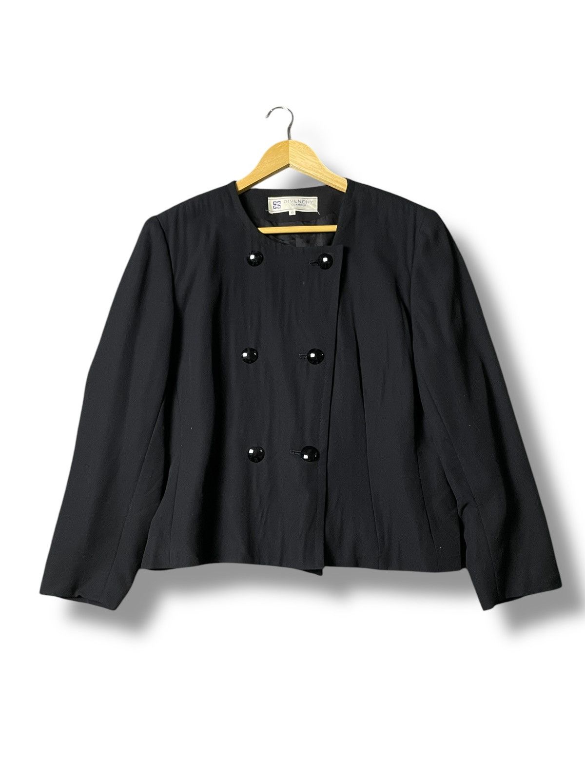 Designer × Givenchy × Vintage GIVENCHY Women’s Double Breasted Crop Coat (99) Size XS / US 0-2 / IT 36-38 - 1 Thumbnail